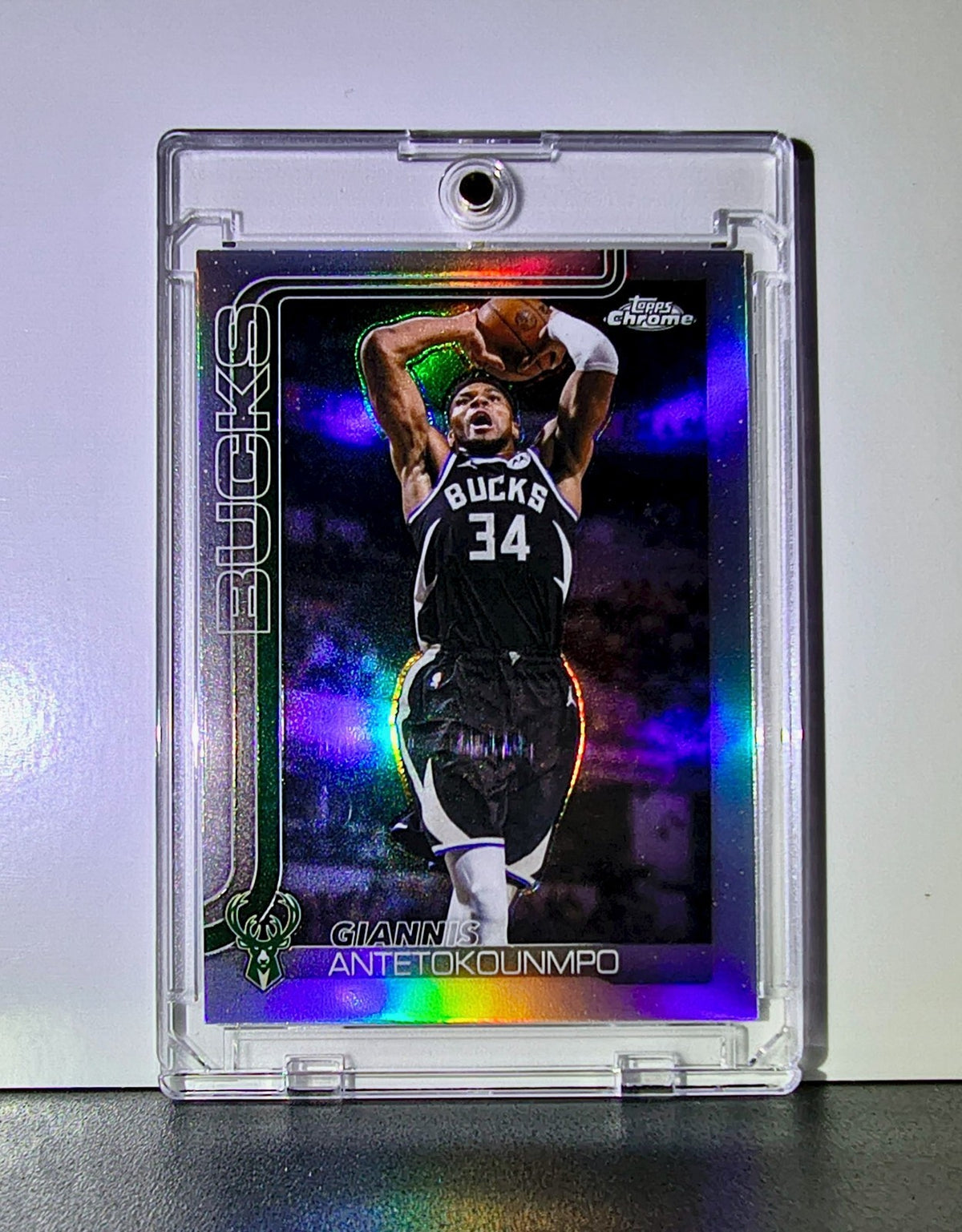 Giannis Antetokounmpo 2025-26 NBA Topps Chrome Update #7 Refractor Card Bucks