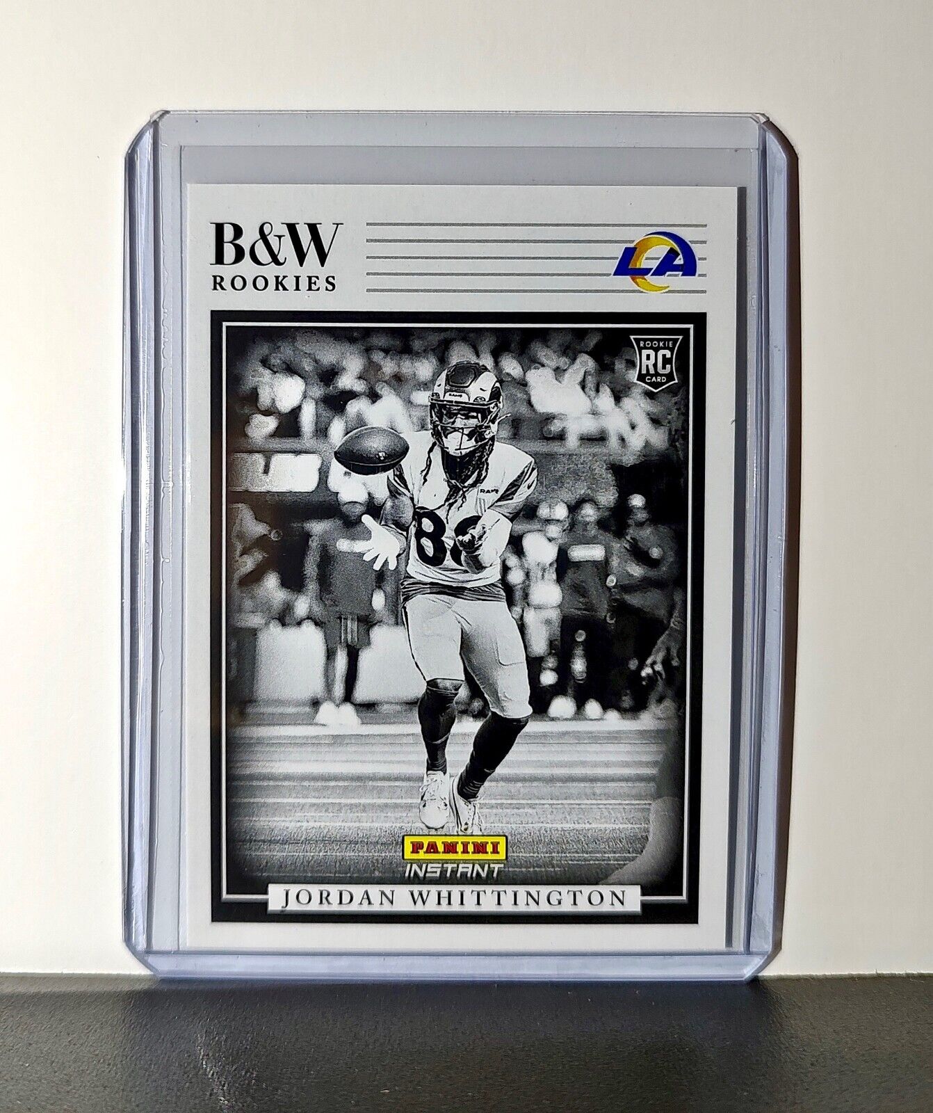 Jordan Whittington 2024 Panini NFL #28 Black & White Rookies Card Rams 1 of 680