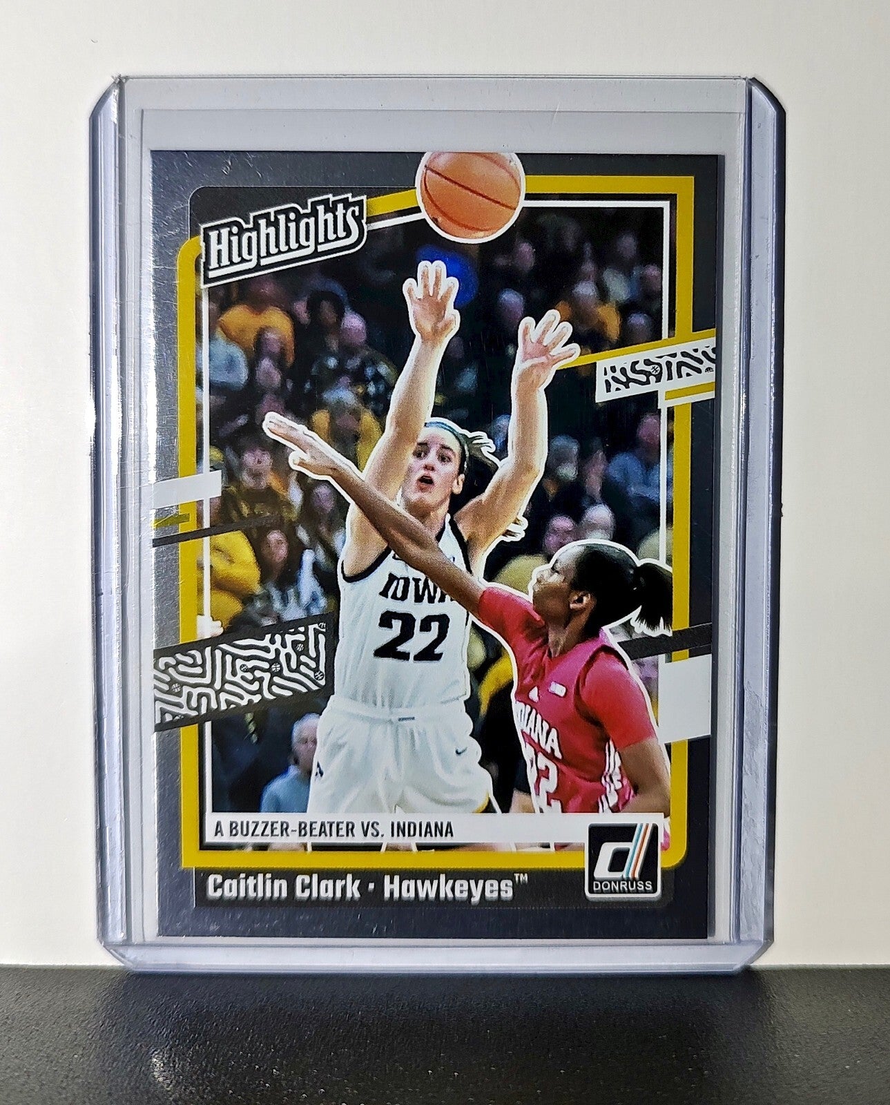 Caitlin Clark 2024 Silver Foil Panini Donruss Highlights #H6 Card Iowa Hawkeyes