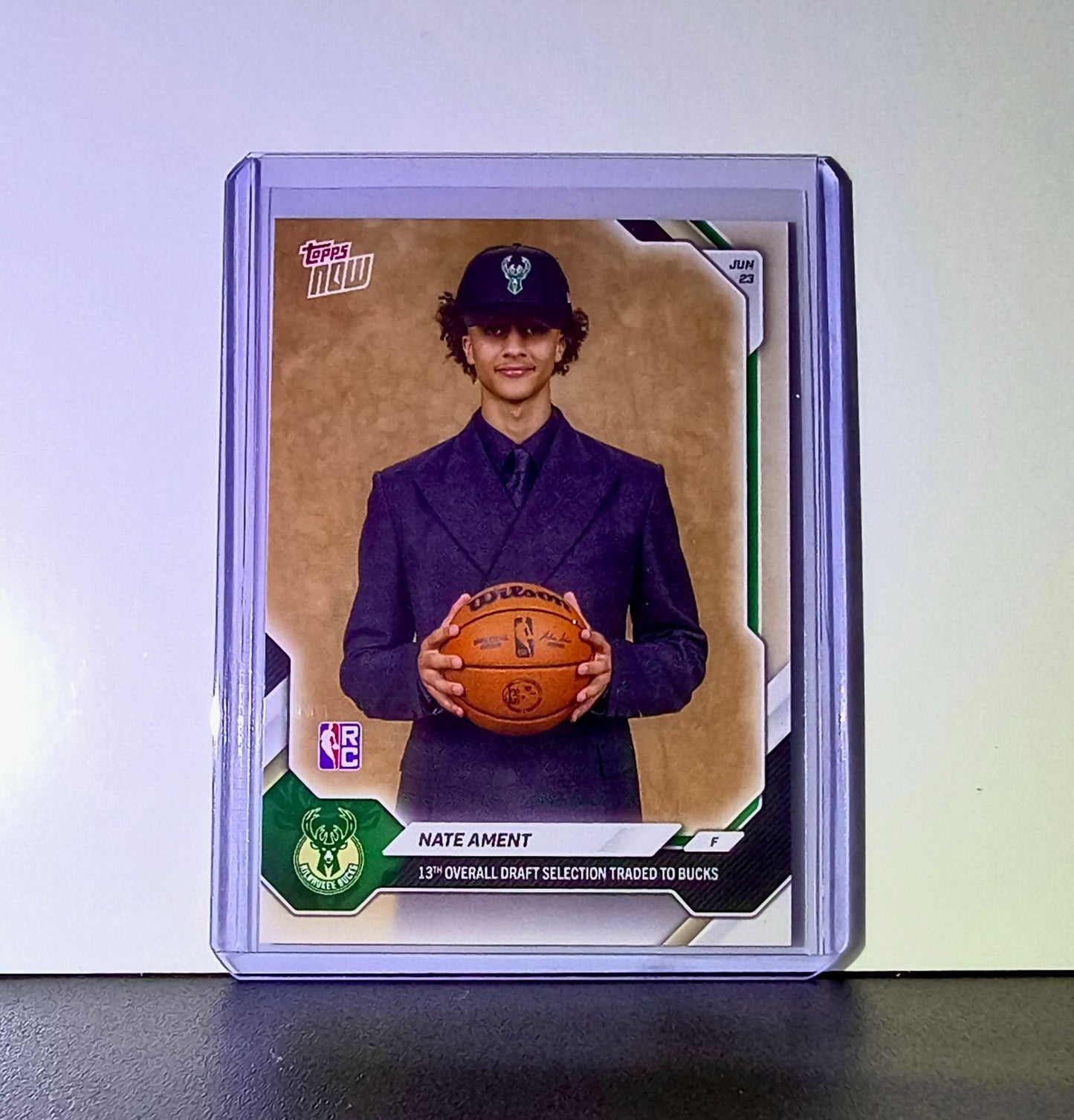 Nate Ament Rookie 2026-27 Topps NBA Draft #NAME Card Milwaukee Bucks