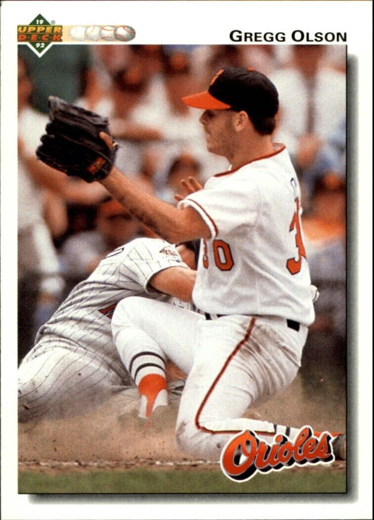 Gregg Olson 1992 Upper Deck MLB #227 Baseball Card Baltimore Orioles