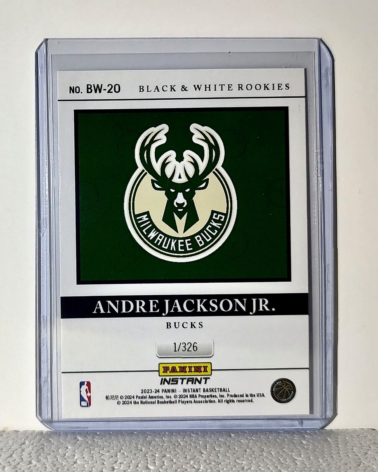 Andre Jackson Jr. 2023-24 Panini NBA #20 Black and White Rookies Card 1/326