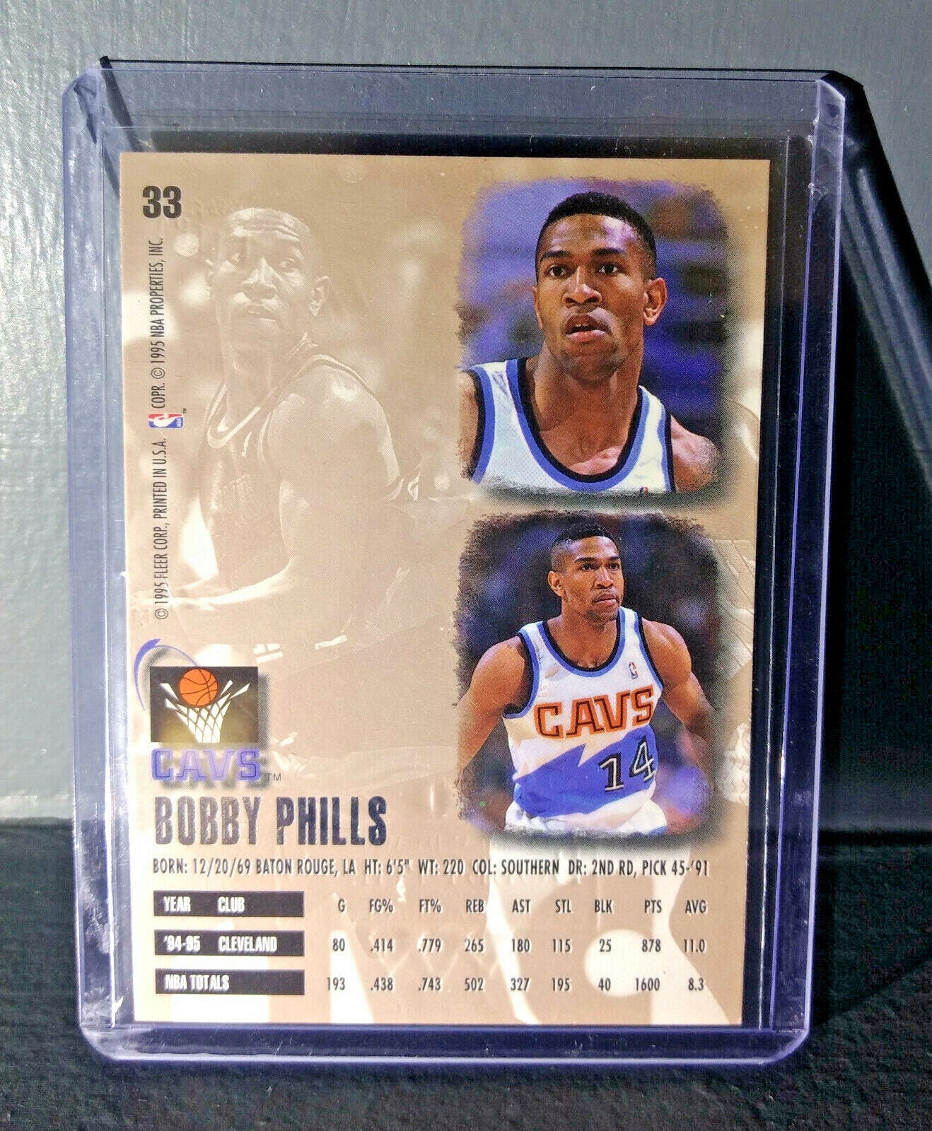 1995-96 Bobby Phills Fleer Ultra Gold Medallion #33 Basketball Card