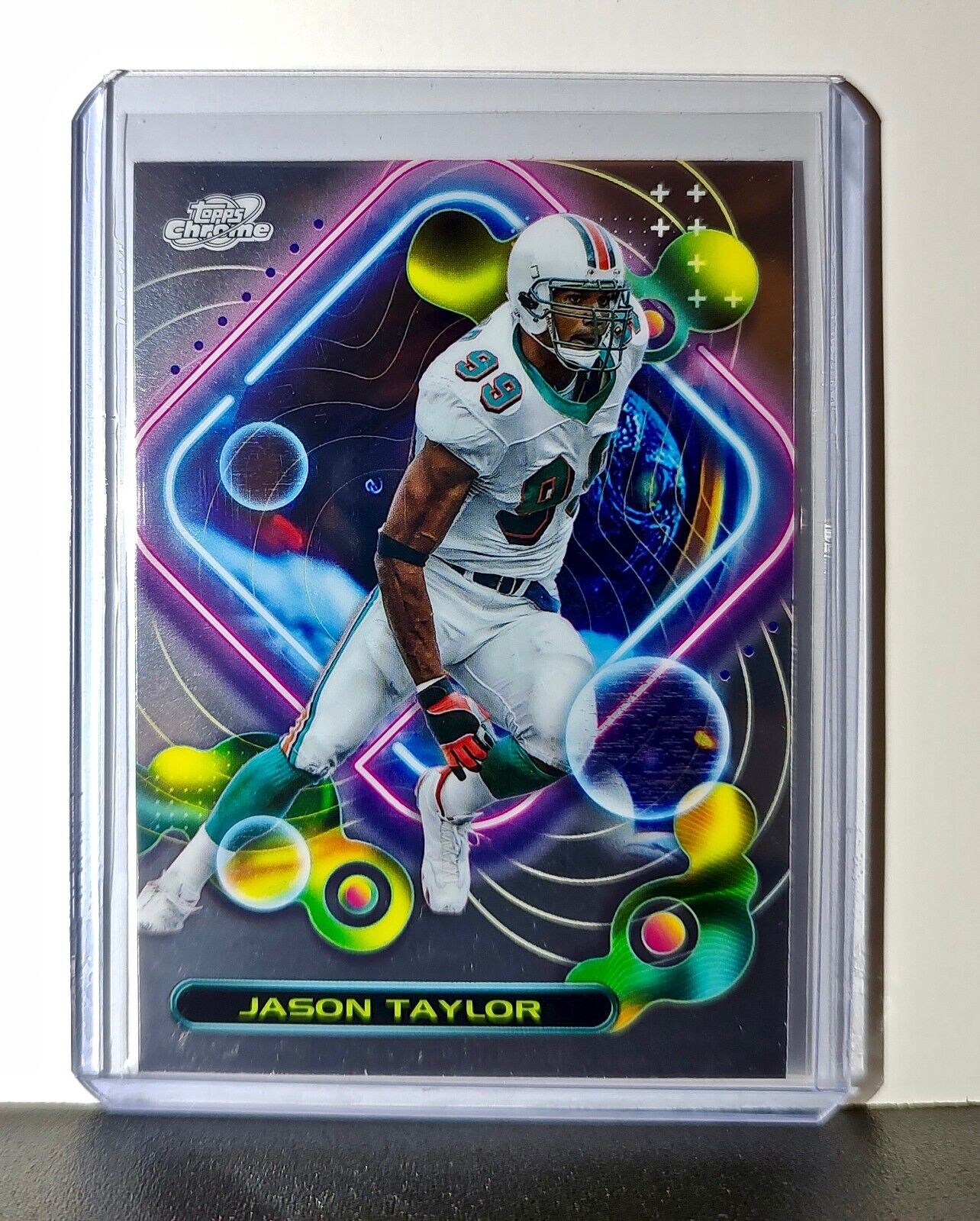 Jason Taylor 2023 Topps Chrome Cosmic NFL #278 Card Miami Dolphins