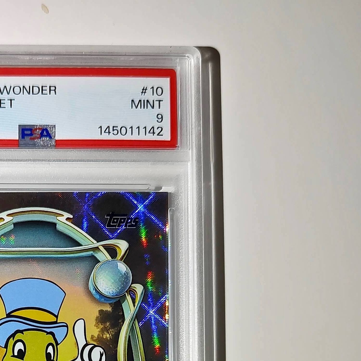 Jiminy Cricket 2025 Topps Disney Wonder #10 Winter Variant Card Pinocchio PSA 9