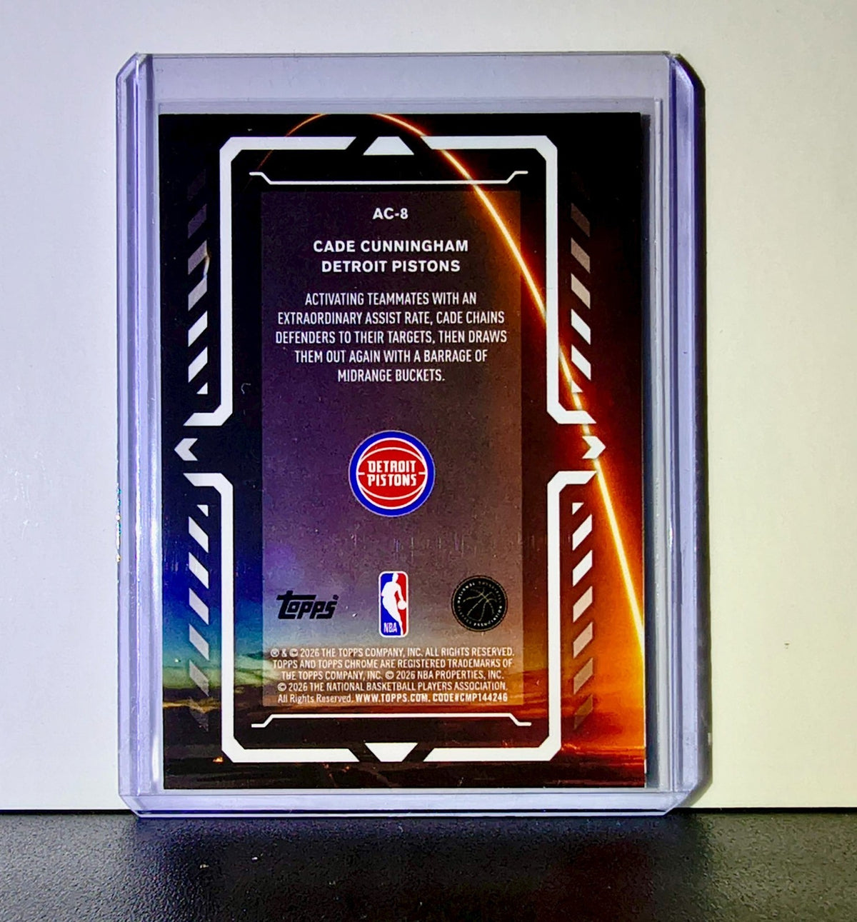 Cade Cunningham 2025-26 NBA Topps Chrome Update Activators #AC-8 Card Pistons