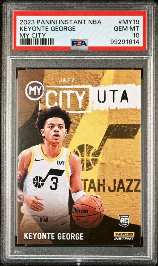 Keyonte George 2023 Panini MyCity Rookie NBA #MY-19 Basketball Card PSA 10 Gem