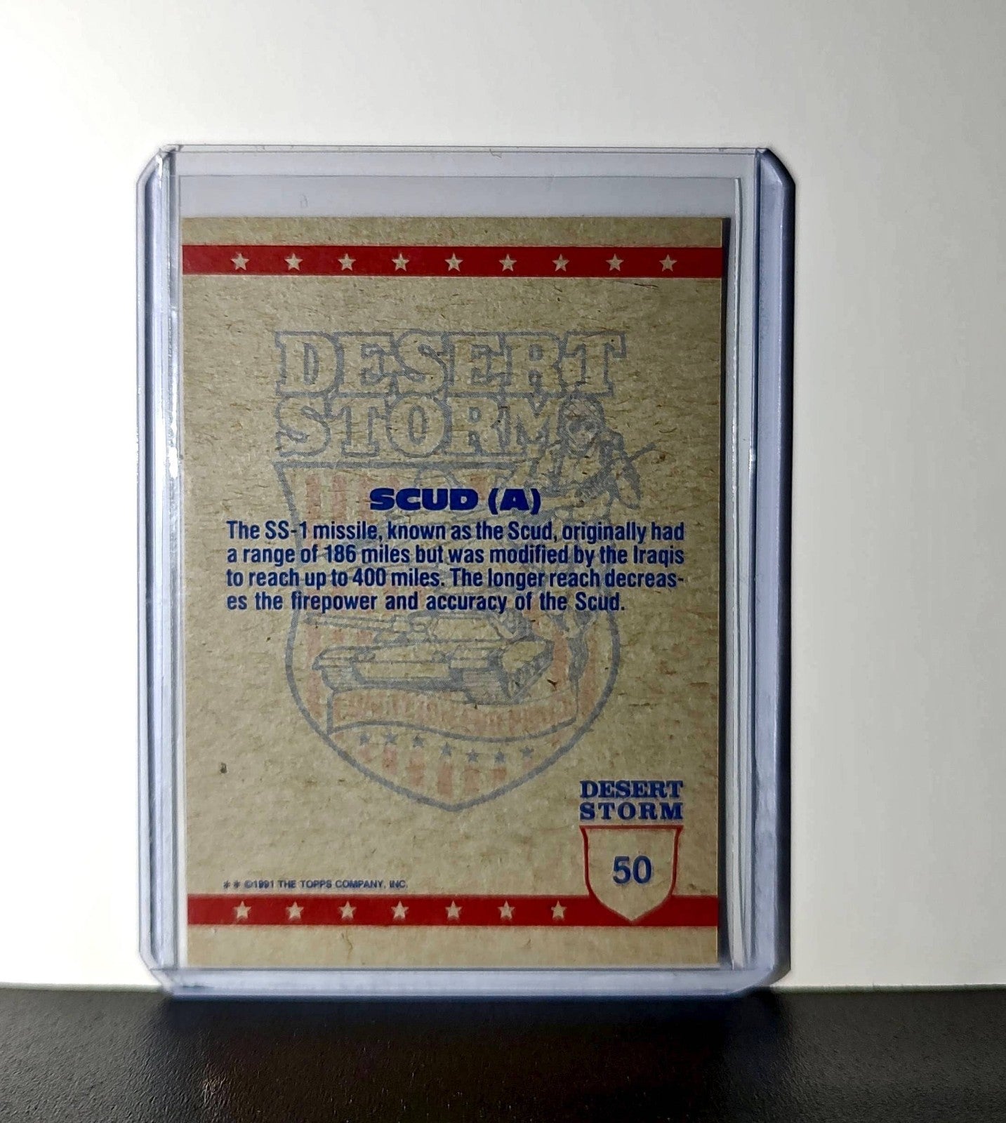 SCUD Missile (A) 1991 Topps Desert Storm #50 Card
