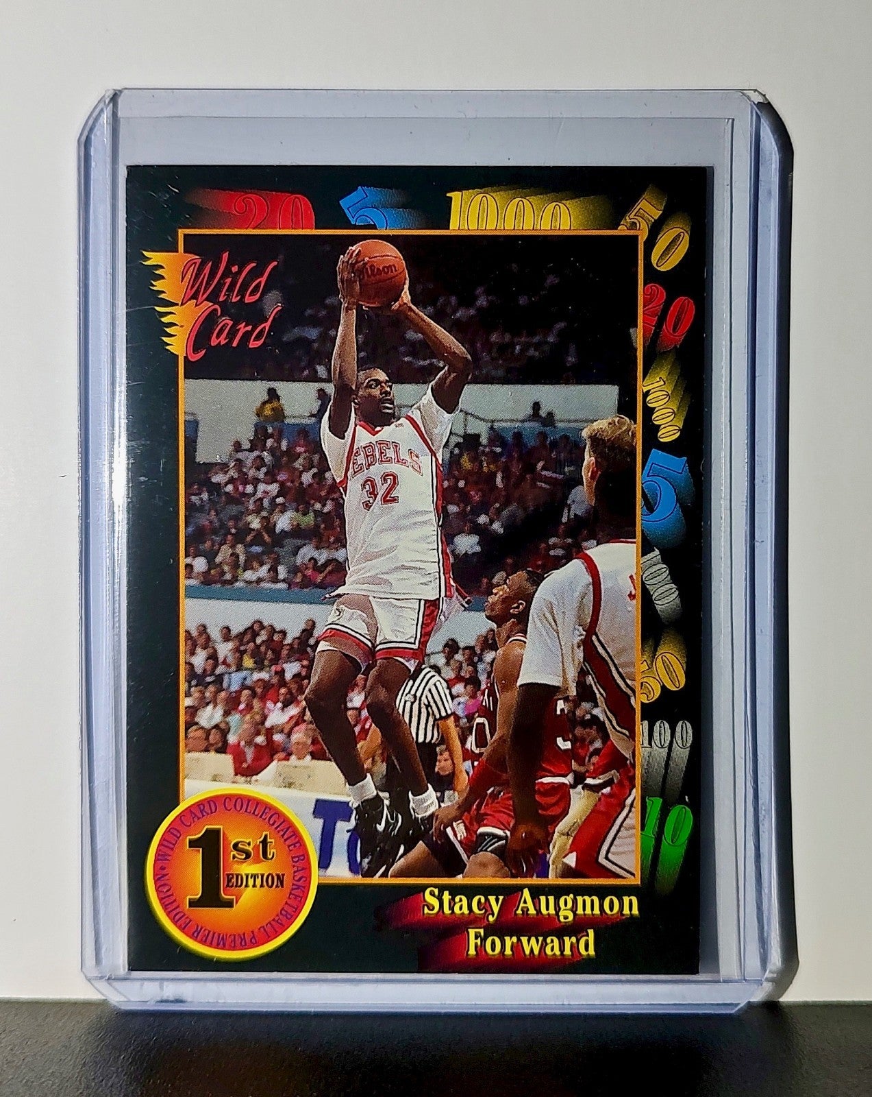 Stacy Augmon 1992 Wild Card NCAA #47 Card UNLV Runnin' Rebels