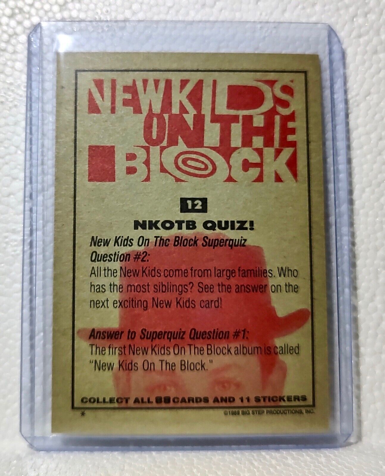 Nkotb Quiz! 1989 New Kids on the Block #12 Trading Card