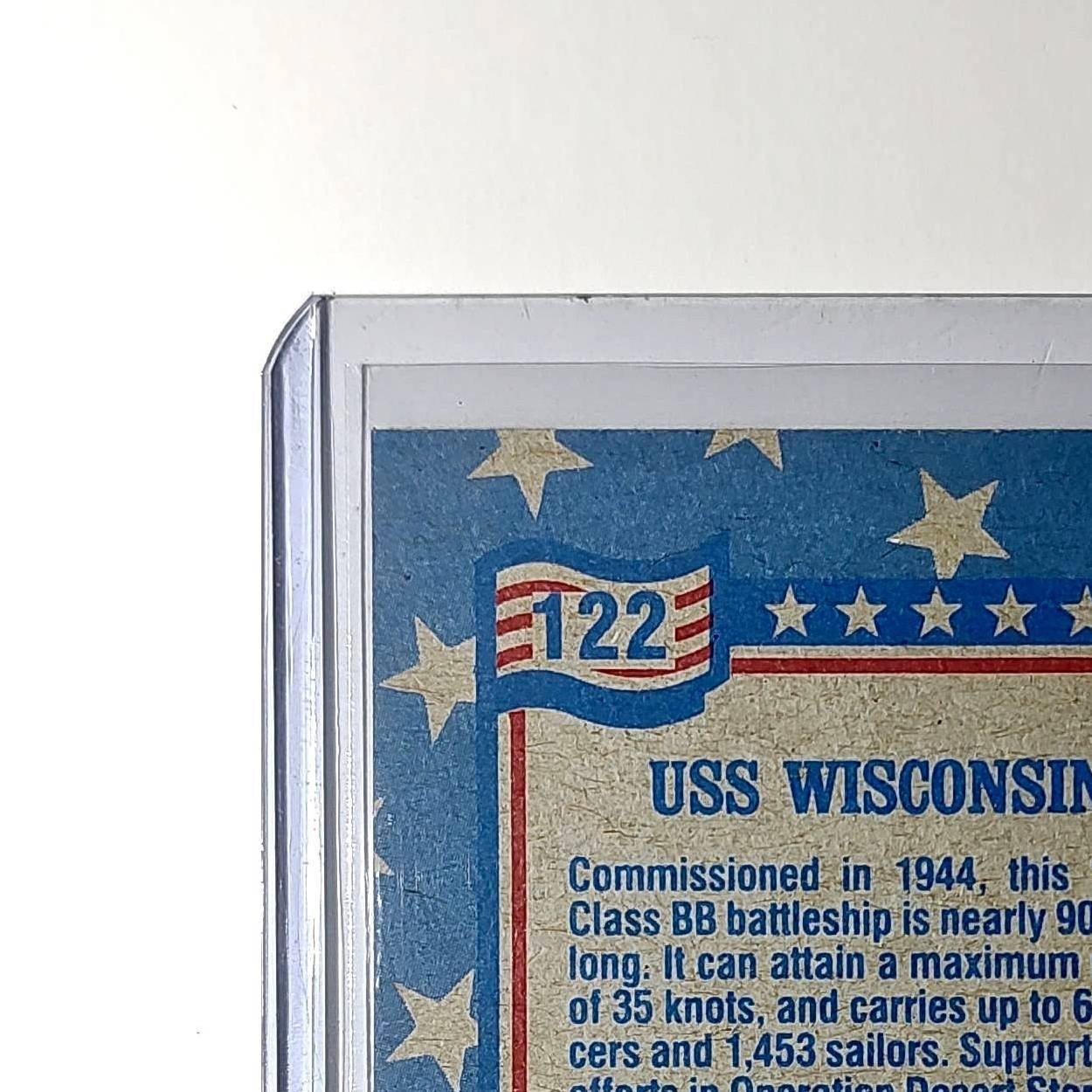 USS Wisconsin 1991 Topps Desert Storm #122 Card