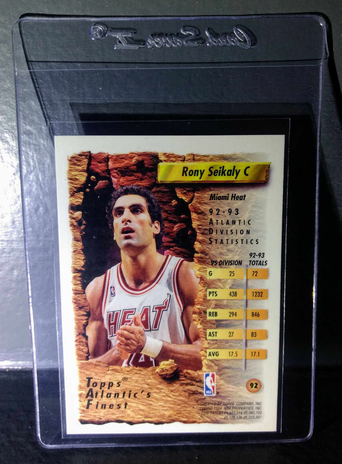 1993-94 Topps Finest Rony Seikaly #92 Atlantic's Finest Basketball Card