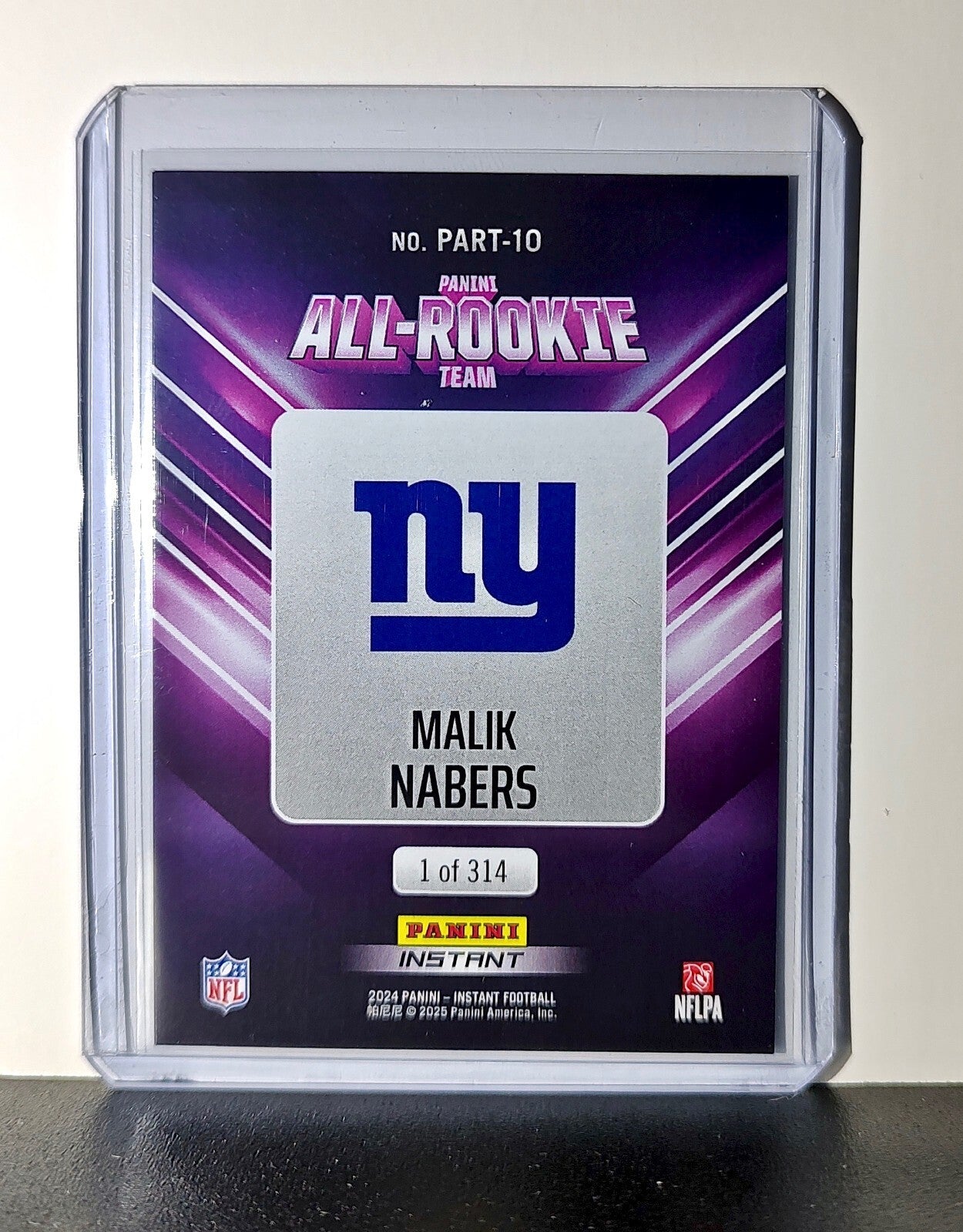 Malik Nabers Rookie 2024 Panini NFL #10 All-Rookie Card NY Giants​​ 1 of 314