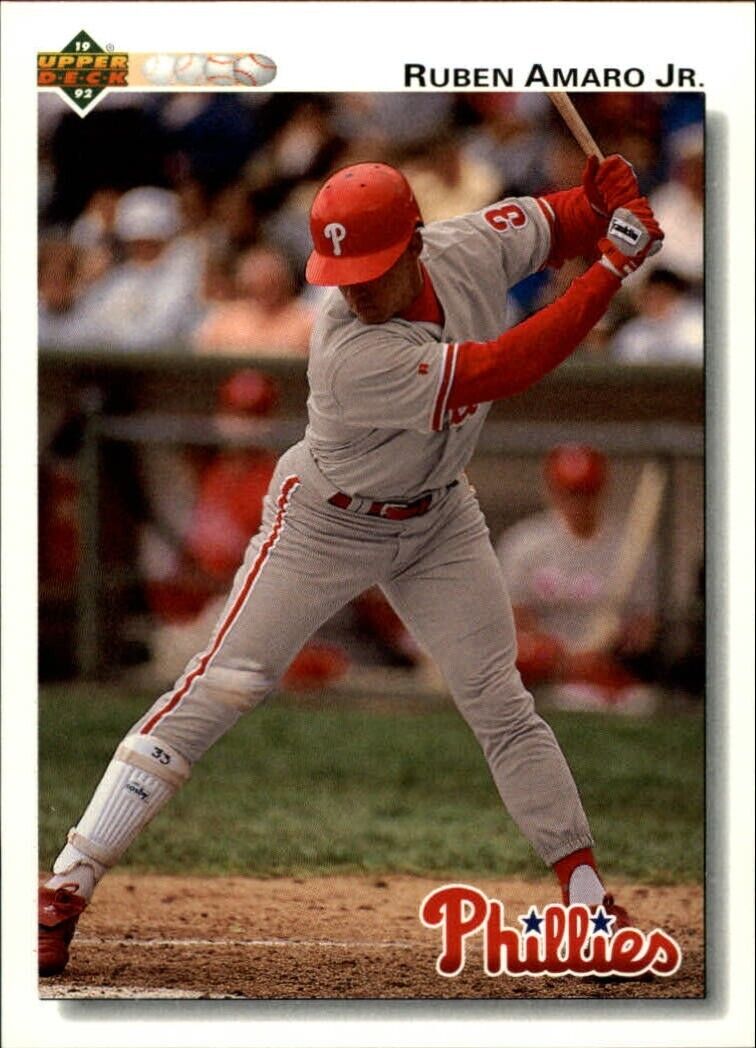Ruben Amaro 1992 Upper Deck MLB #752 Baseball Card Philadelphia Phillies