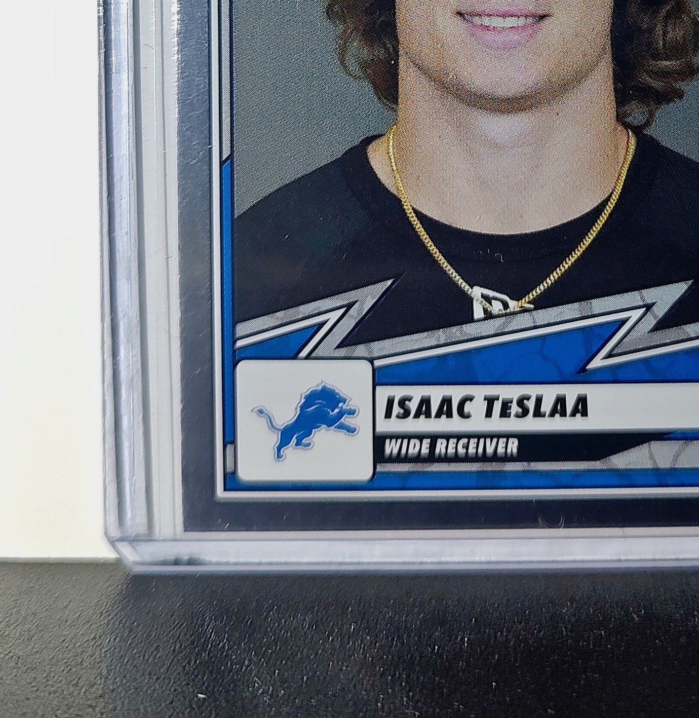 Isaac TeslAa Rookie 2025 Panini NFL #91 Foil Sticker Card Detroit Lions