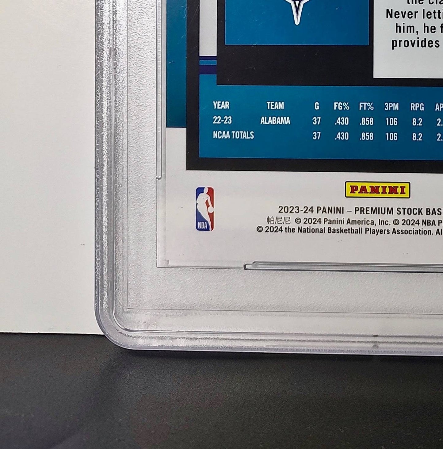 Brandon Miller 2023 Panini Premium Stock NBA Hoops #11 Jumbo Rookie PSA 6 EX-MT