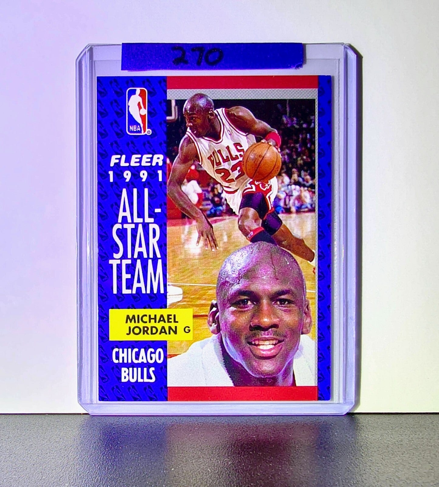 Michael Jordan 1991-92 Fleer All-Star Team #211 Basketball Card Chicago Bulls