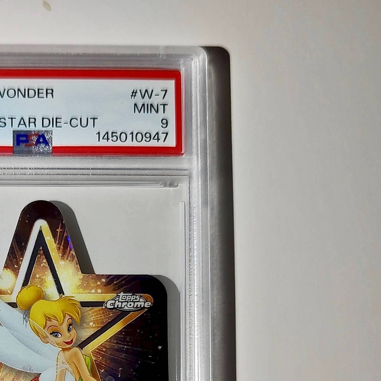 Tinker Bell 2025 Topps Chrome Disney #W-7 Wish Upon A Star Die Cut PSA 9