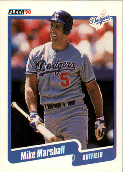 1990 Mike A. Marshall Fleer Baseball Card #401