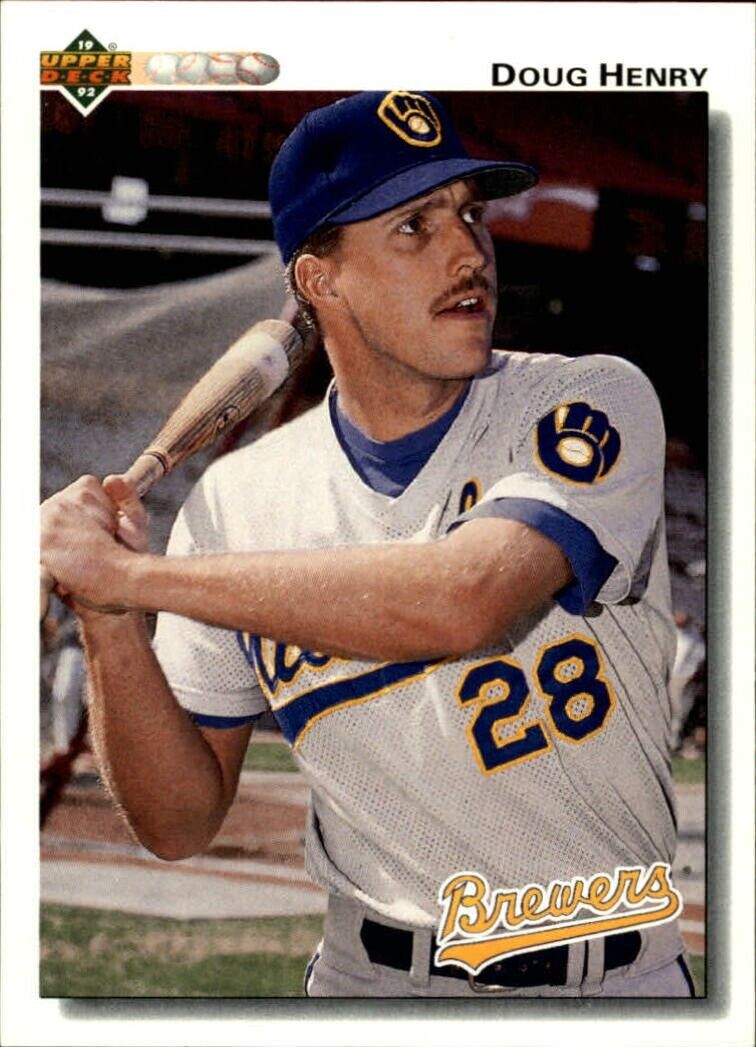 Doug Henry 1992 Upper Deck MLB #43 Rookie Baseball Card Milwaukee Brewers