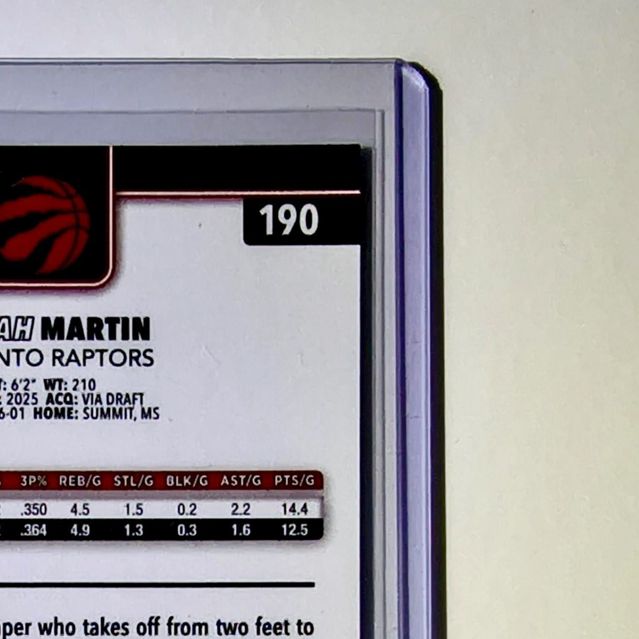 Alijah Martin Rookie 2025-26 NBA Topps Chrome Update Basketball Refractor #190