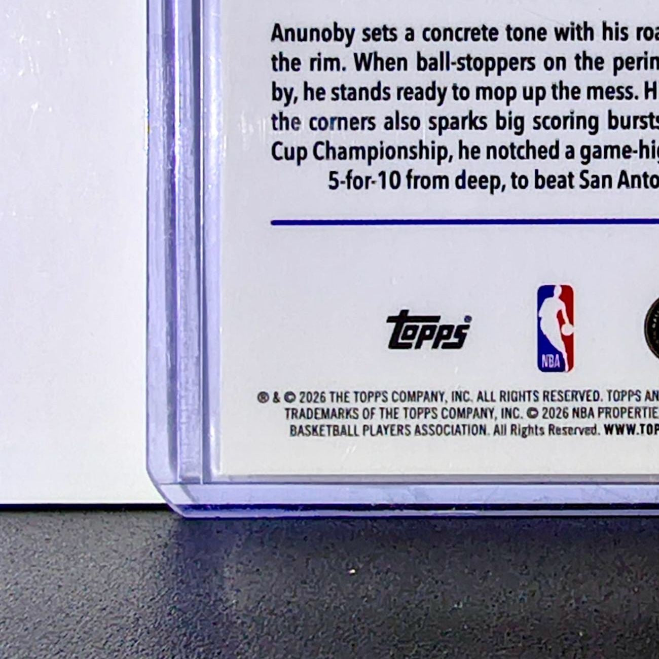 OG Anunoby 2025-26 NBA Topps Chrome Update RayWave Refractor #43 Card NY Knicks