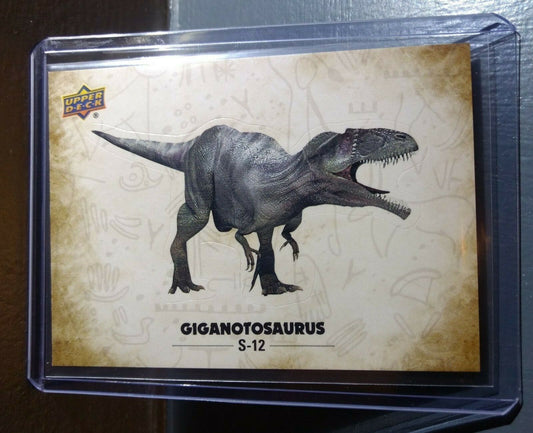 2015 Upper Deck Dinosaurs Giganotosaurus #S-12 Trading Sticker Card