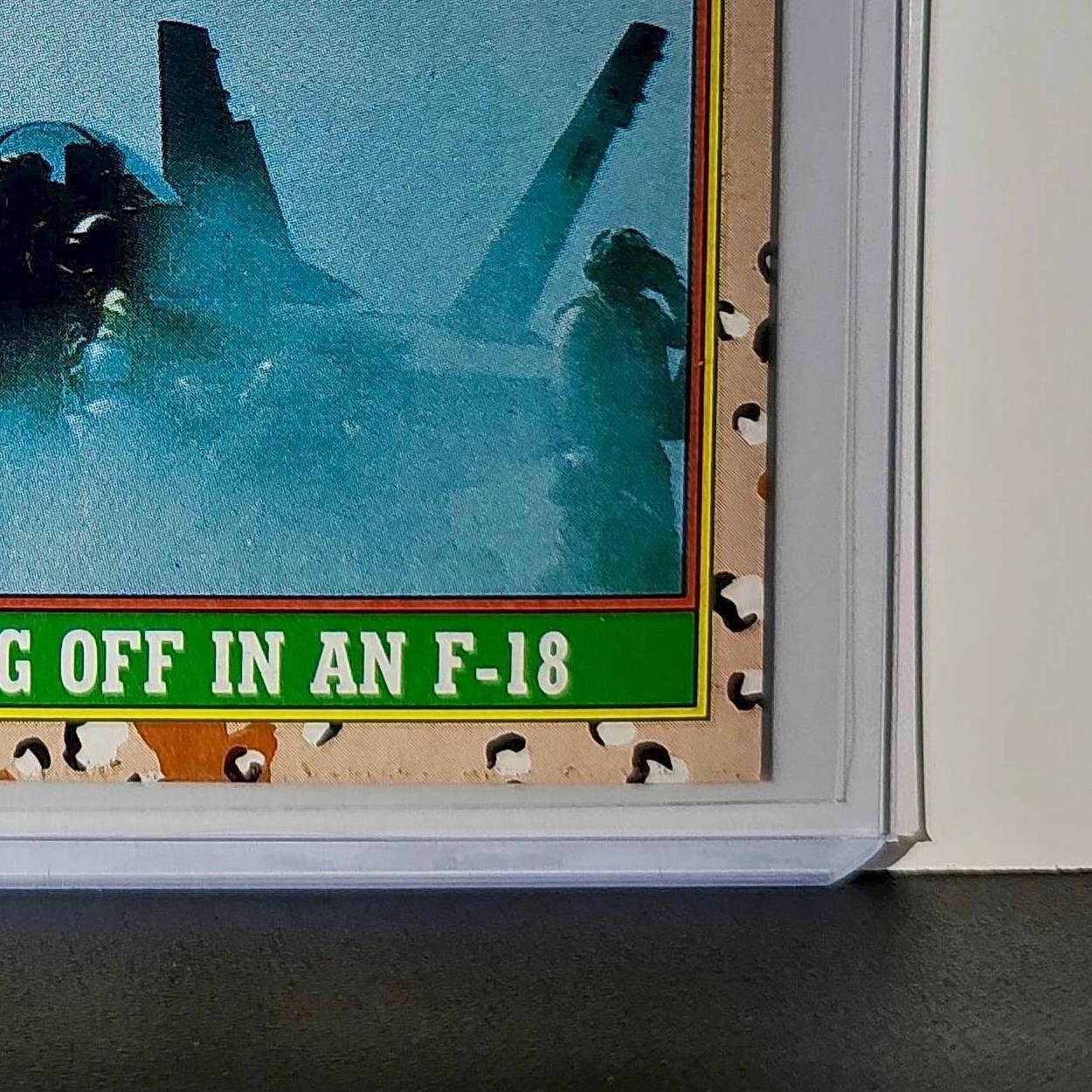 Taking Off in an F/A-18 1991 Topps Desert Storm #28 Card