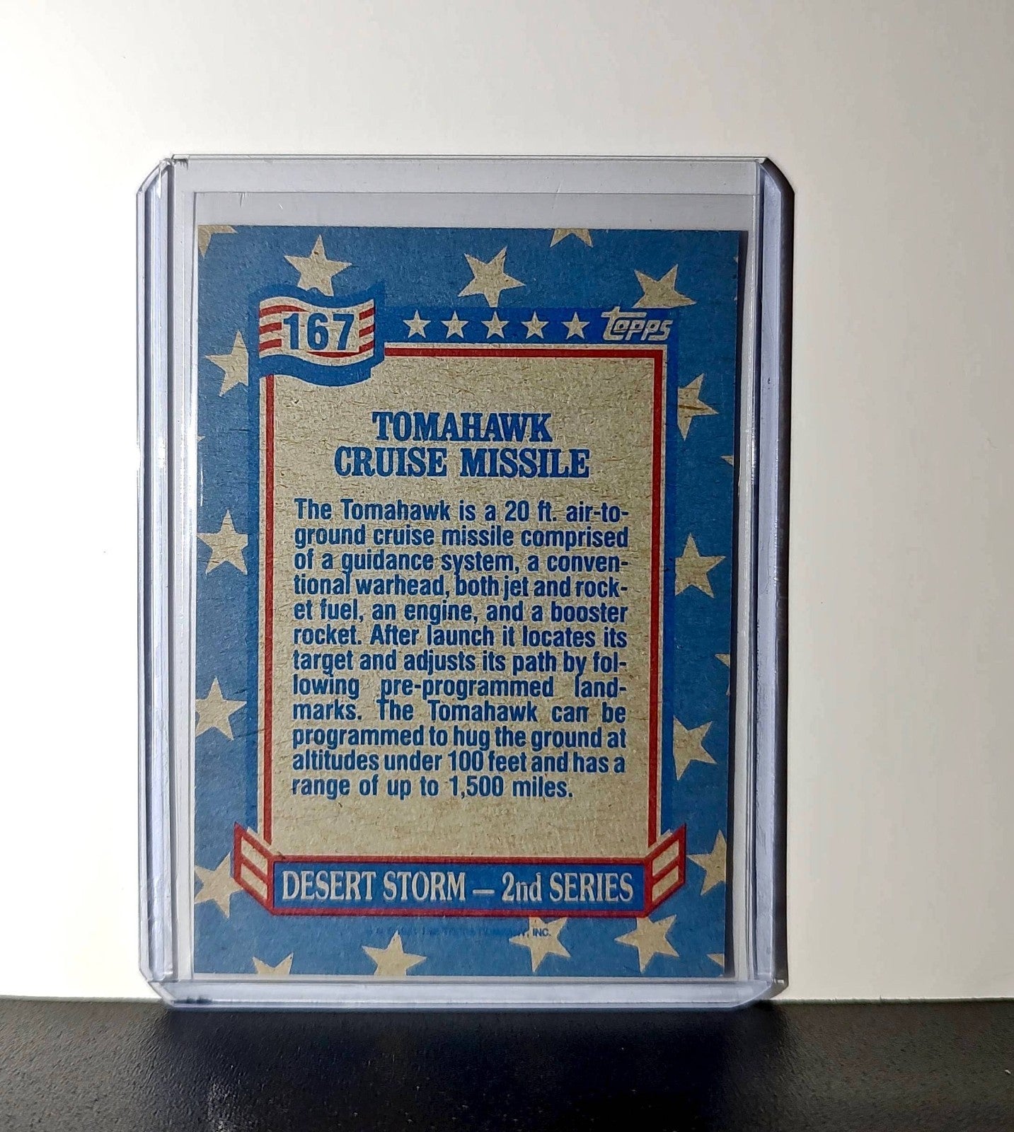 Tomahawk Cruise Missile 1991 Topps Desert Storm #167 Card