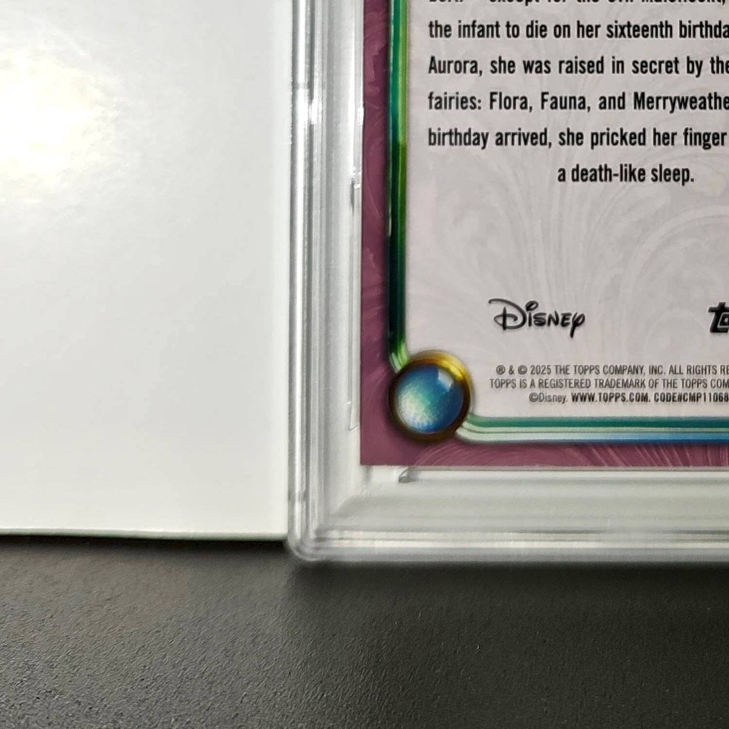 Aurora 2025 Topps Disney Cartoon Princess #153 Card Sleeping Beauty PSA 9