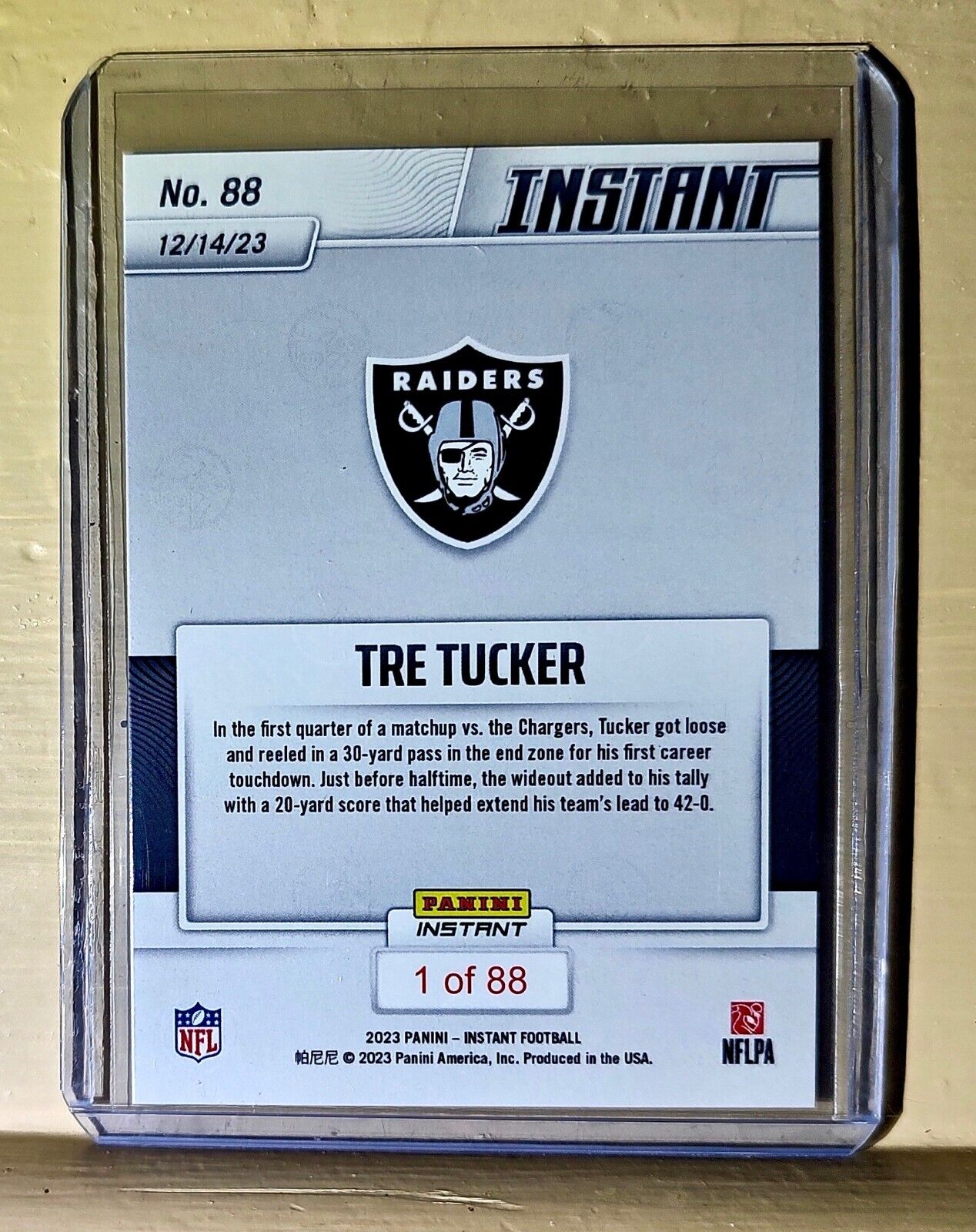 Tre Tucker 2023 Panini NFL Rookie Football #88 Card 1 of 88 Raiders