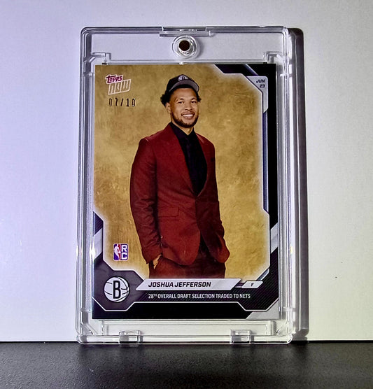 Joshua Jefferson Rookie 2026-27 Topps NBA Draft #JJEF Black Foil 07/10 Nets