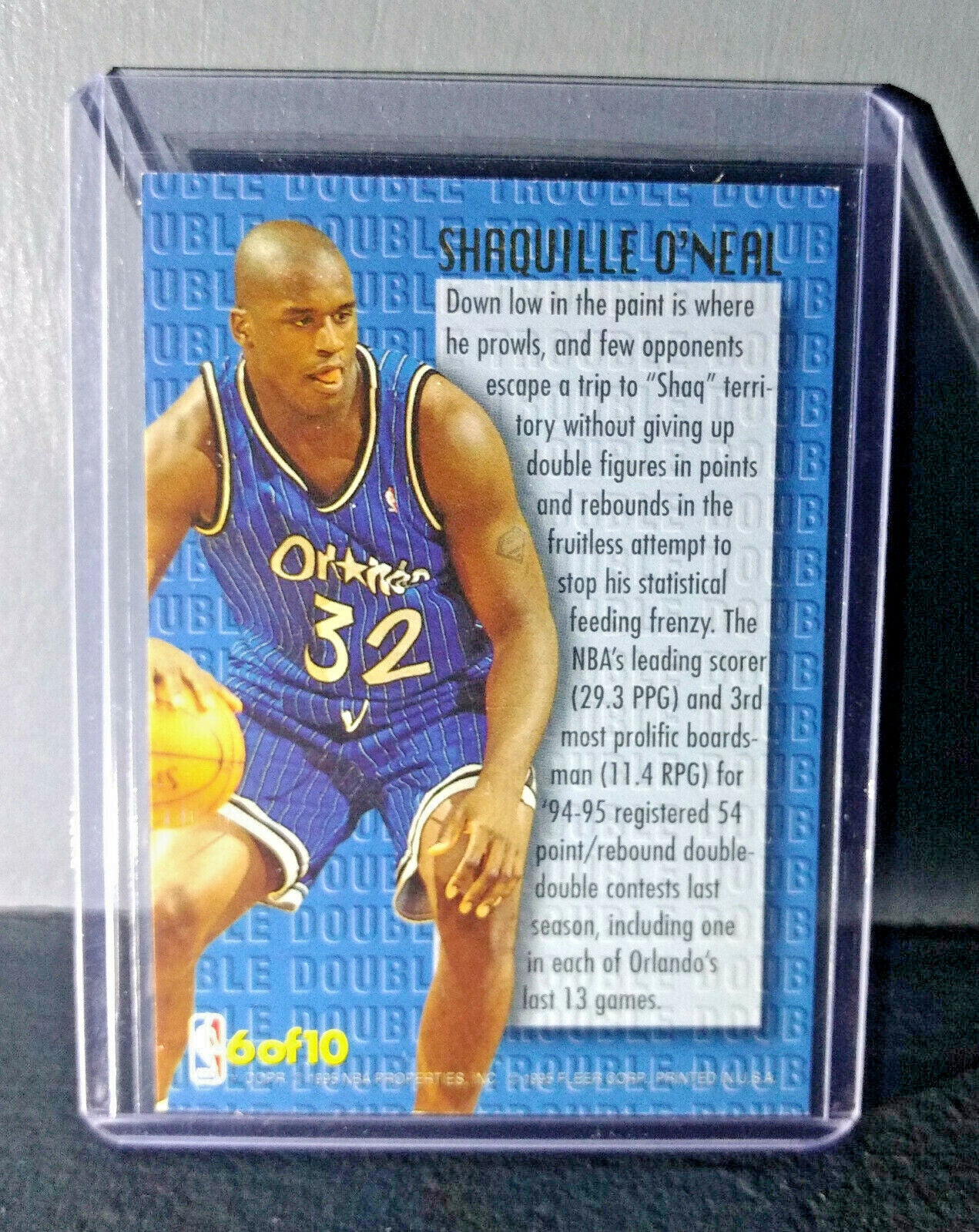 1995-96 Shaquille O'Neal Fleer Ultra Double Trouble #6 Basketball Card