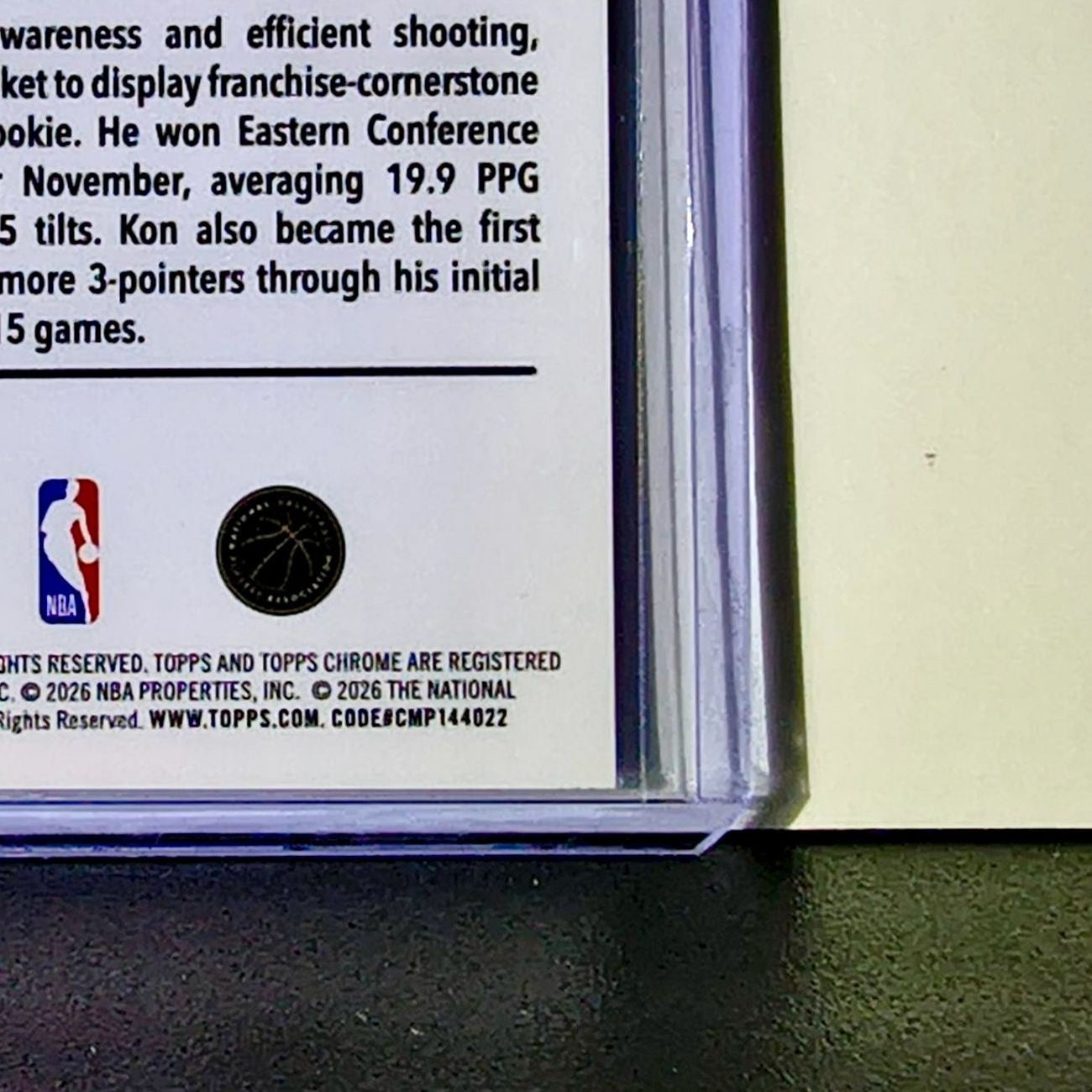 Kon Knueppel Rookie 2025-26 NBA Topps Chrome Update #154 Card Charlotte Hornets