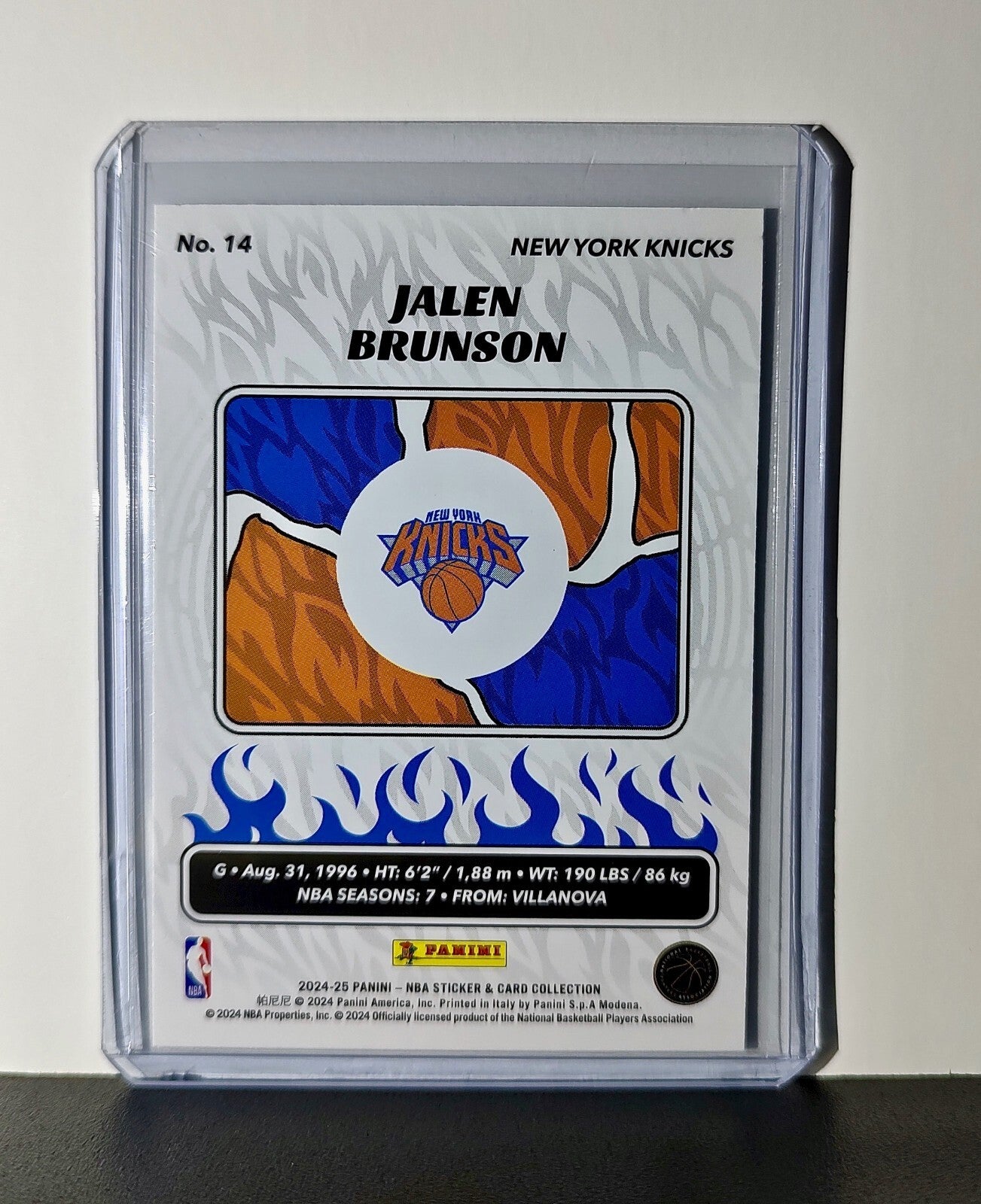 Jalen Brunson 2024-25 Panini NBA #14 Sticker Card New York Knicks