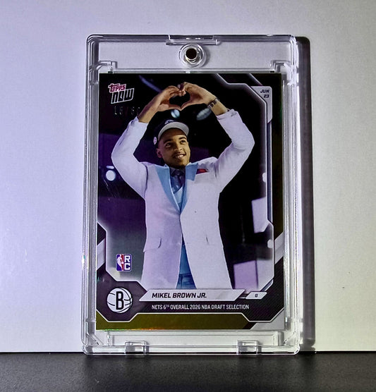 Mikel Brown Jr. Rookie 2026-27 Topps NBA Draft Night Gold Foil 15/50 Card Nets