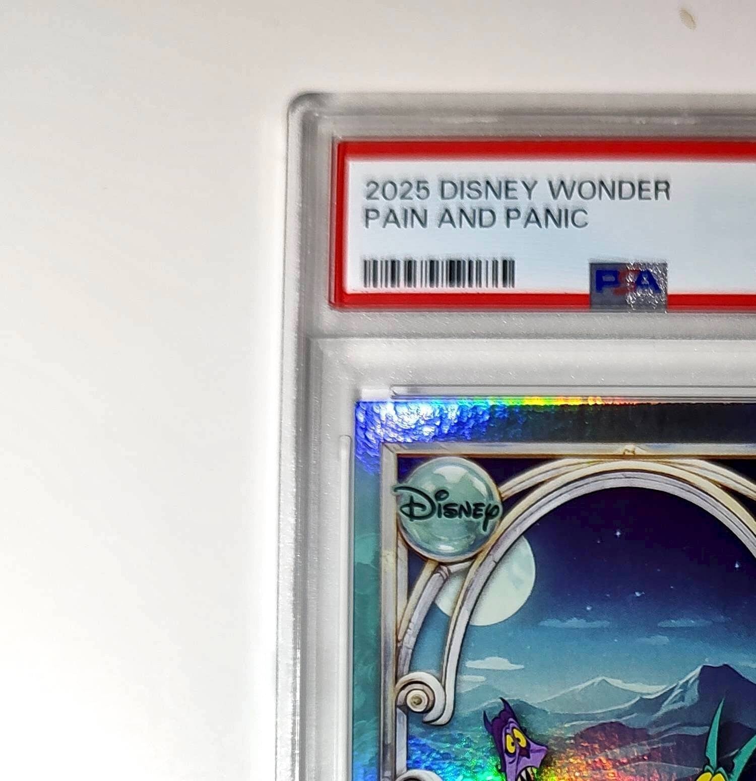 Pain and Panic 2025 Topps Disney Wonder #136 Diamond Card Hercules PSA 6