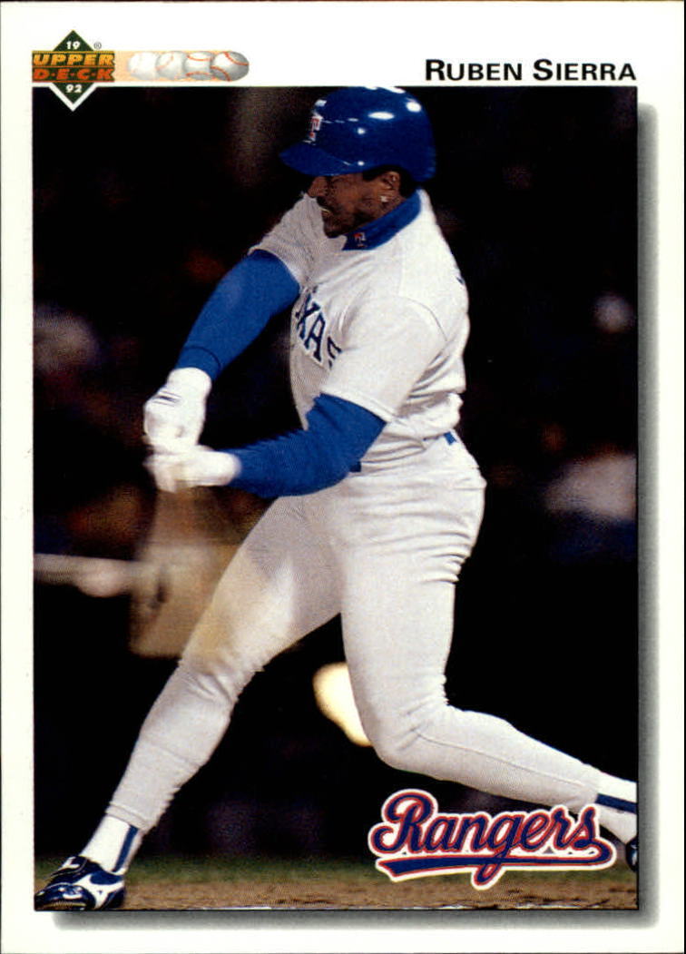 Ruben Sierra 1992 Upper Deck MLB #176 Baseball Card Texas Rangers