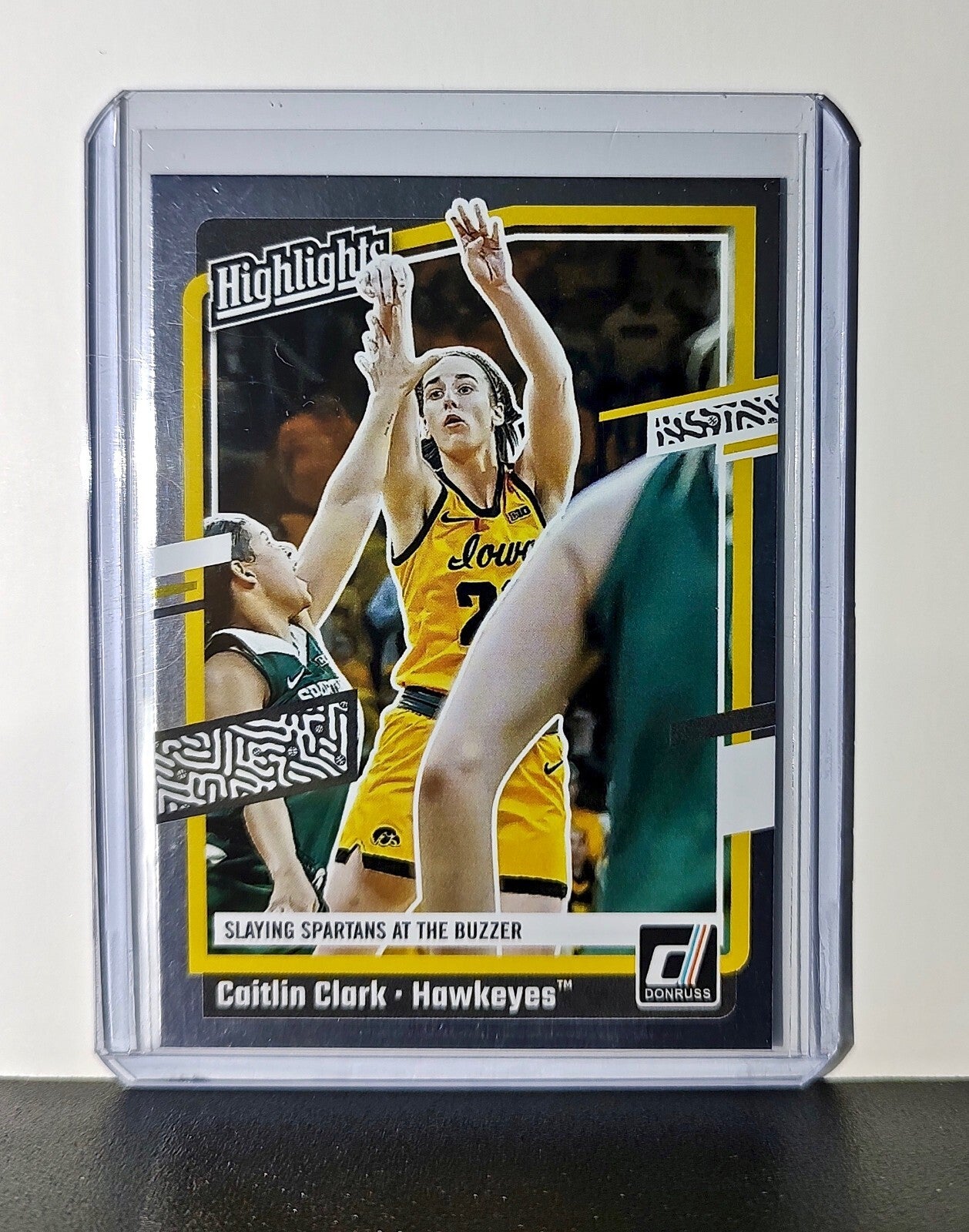 Caitlin Clark 2024 Silver Foil Panini Donruss Highlights #H7 Card Iowa Hawkeyes