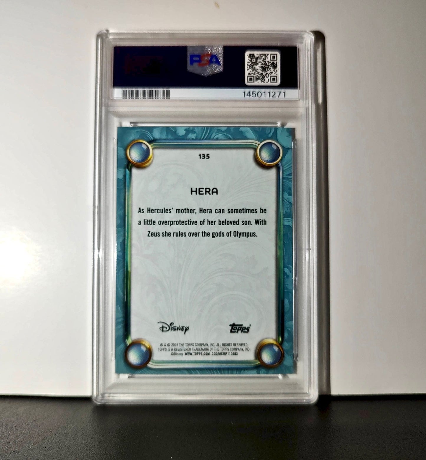 Hera 2025 Topps Disney Wonder #135 Diamond Card Hercules PSA 7