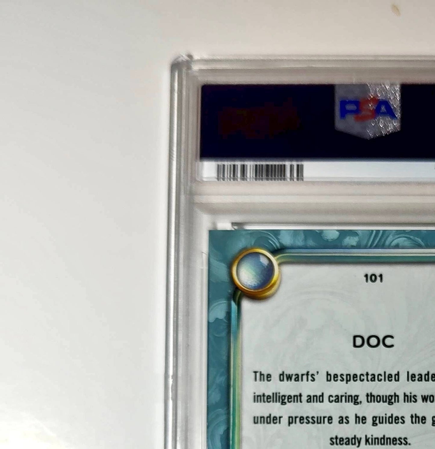 Doc 2025 Topps Disney #101 Diamond Card Snow White and the Seven Dwarfs PSA 8