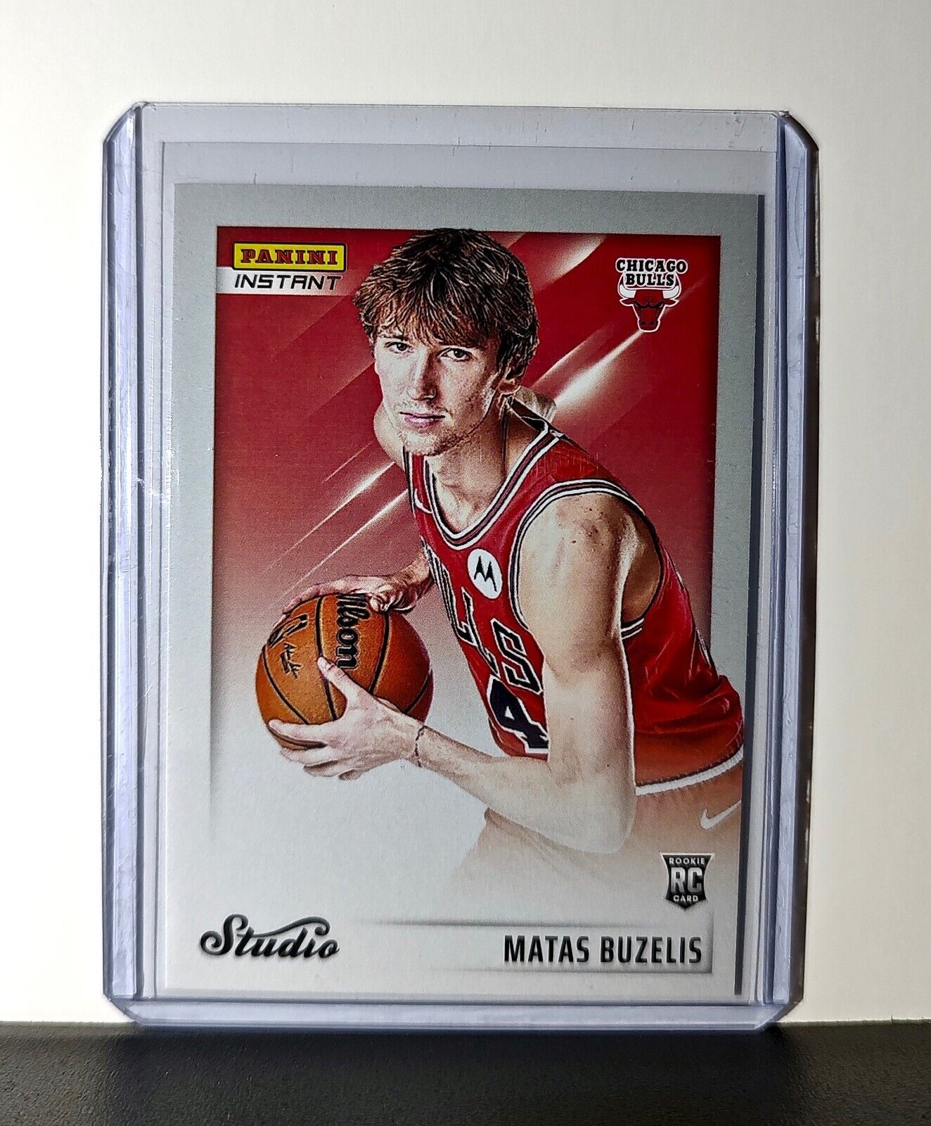 Matas Buzelis 2024-25 Panini Studio #28 Rookie Basketball Card Bulls 1/275