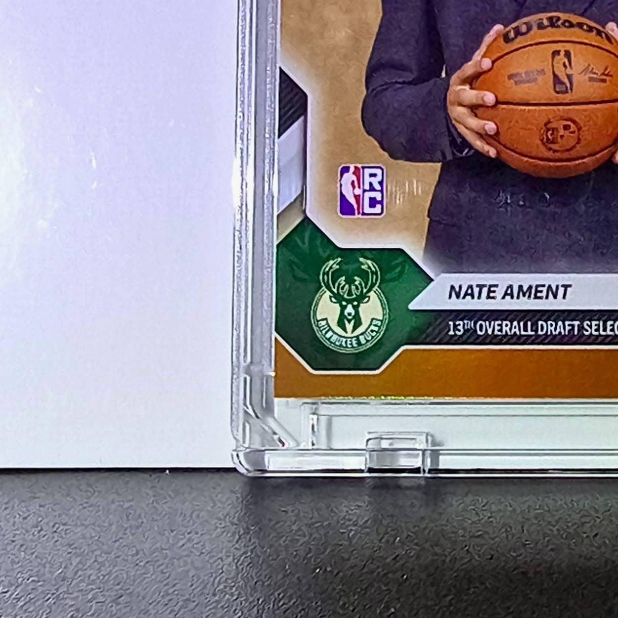 Nate Ament Rookie 2026-27 Topps NBA Draft Orange Foil 11/25 Card Milwaukee Bucks