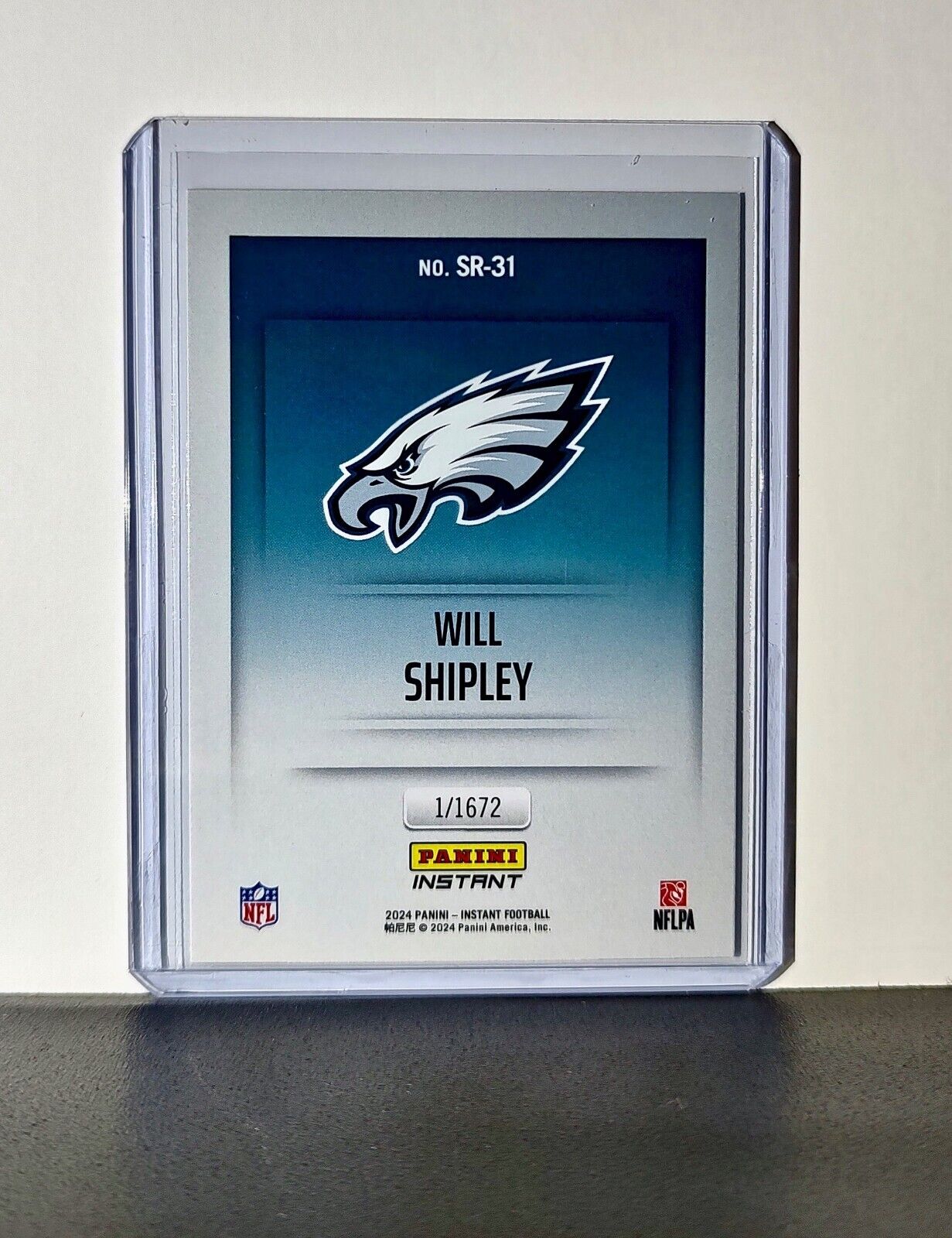 Will Shipley 2024 Panini NFL Studio Rookies #31 Card Philadelphia Eagles 1/1672