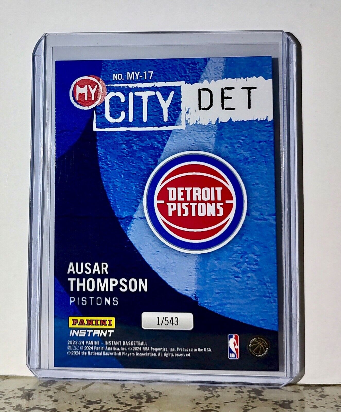 Ausar Thompson 2023-24 Panini NBA #17 MyCity Basketball Card Pistons 1/543