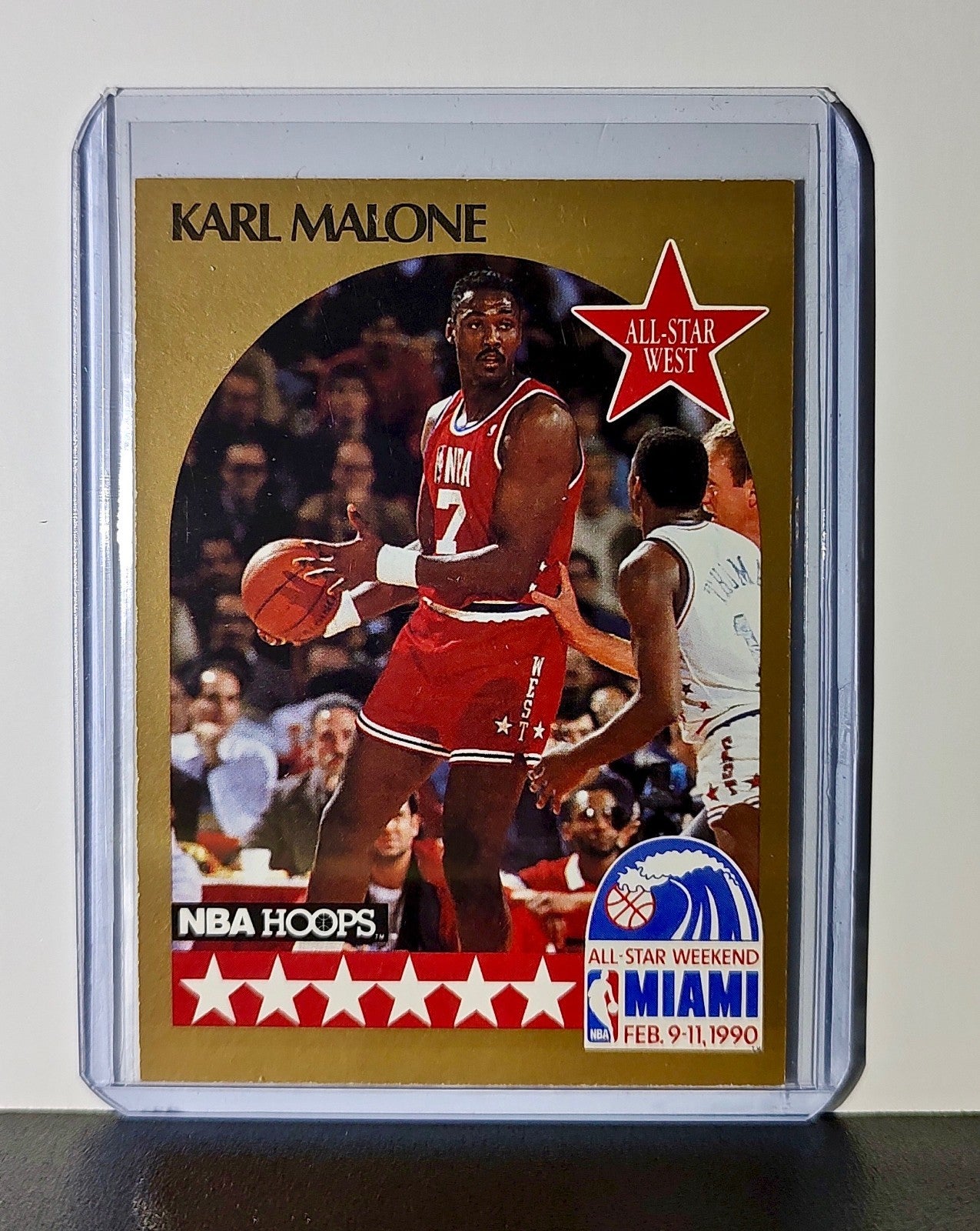 Karl Malone 1990 NBA Hoops NBA #21 Card Utah Jazz