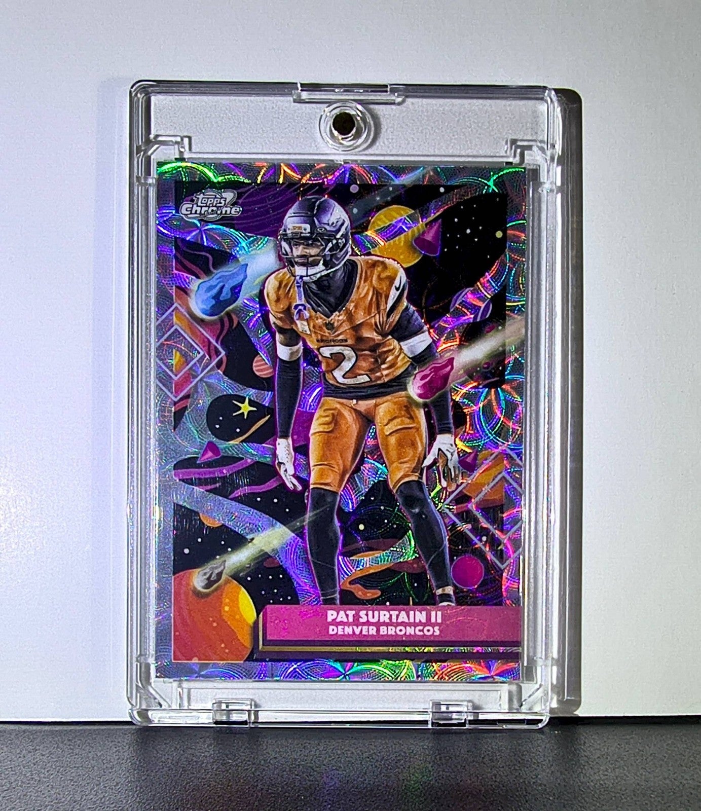 Pat Surtain II 2025 Topps Chrome Cosmic Nebula Refractor NFL #30 Denver Broncos