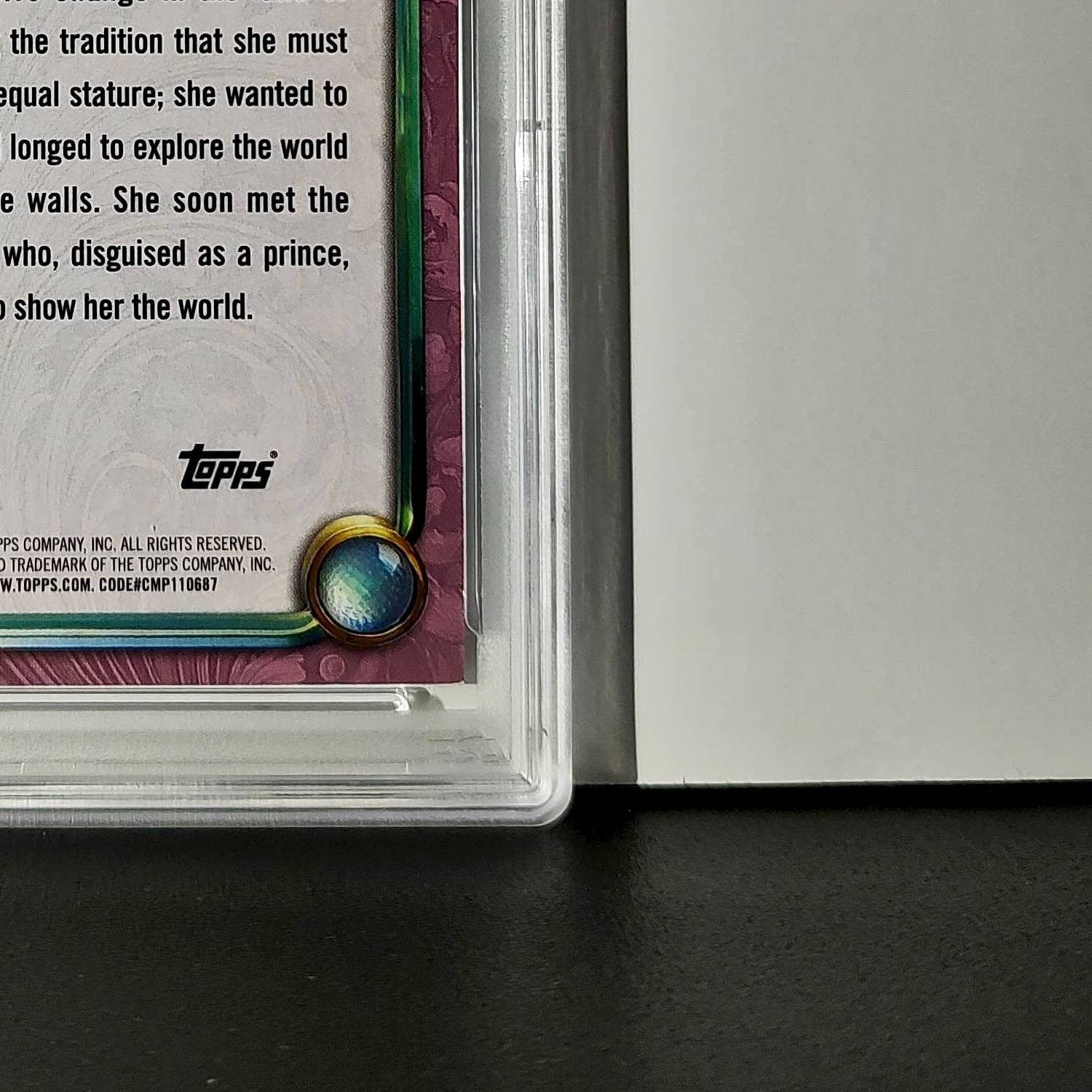 Jasmine 2025 Topps Disney Cartoon Princess #156 Card Aladdin PSA 9 MT