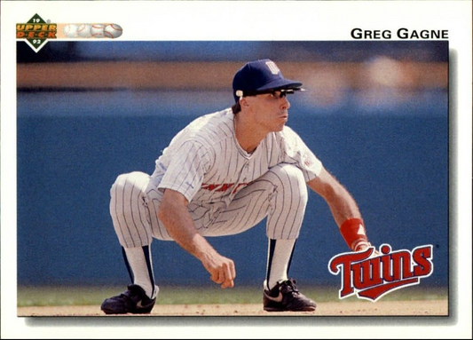 Greg Gagne 1992 Upper Deck MLB #168 Baseball Card Minnesota Twins