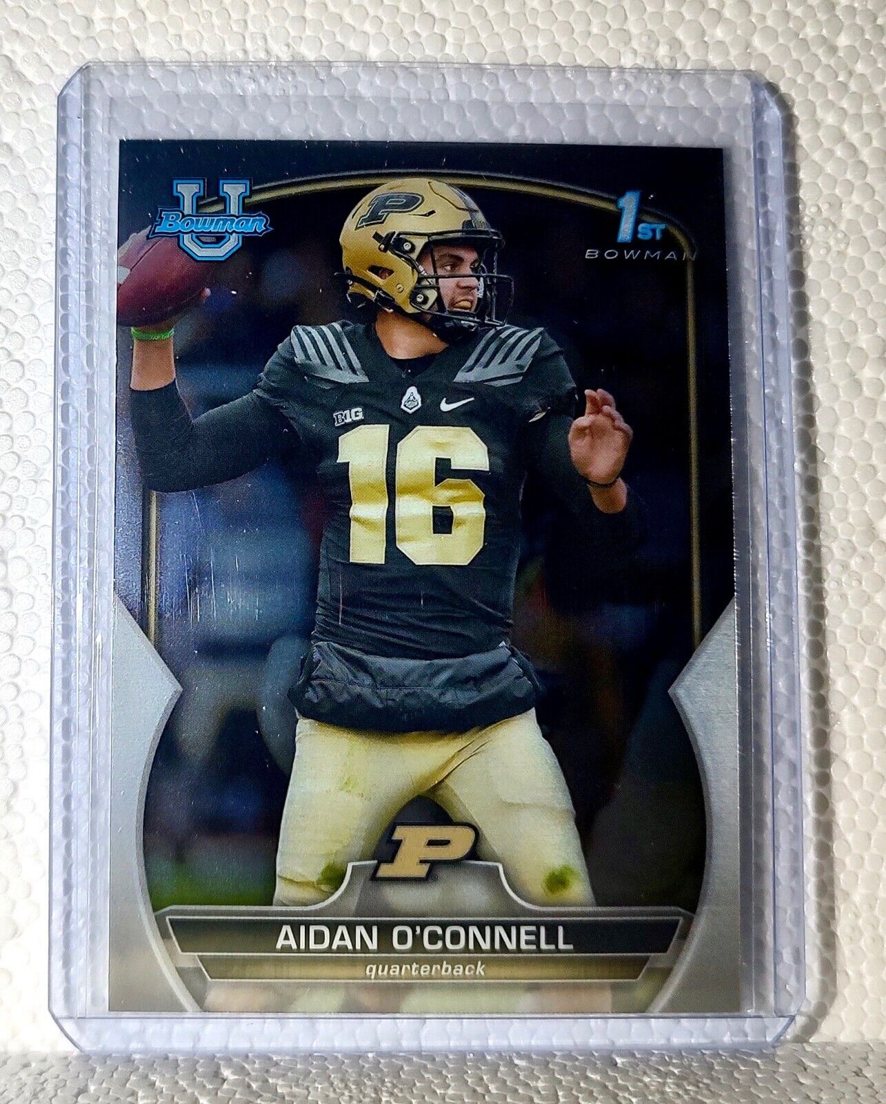 Aidan O'Connell 2022 Topps 1st Bowman U Football #60 Card Purdue